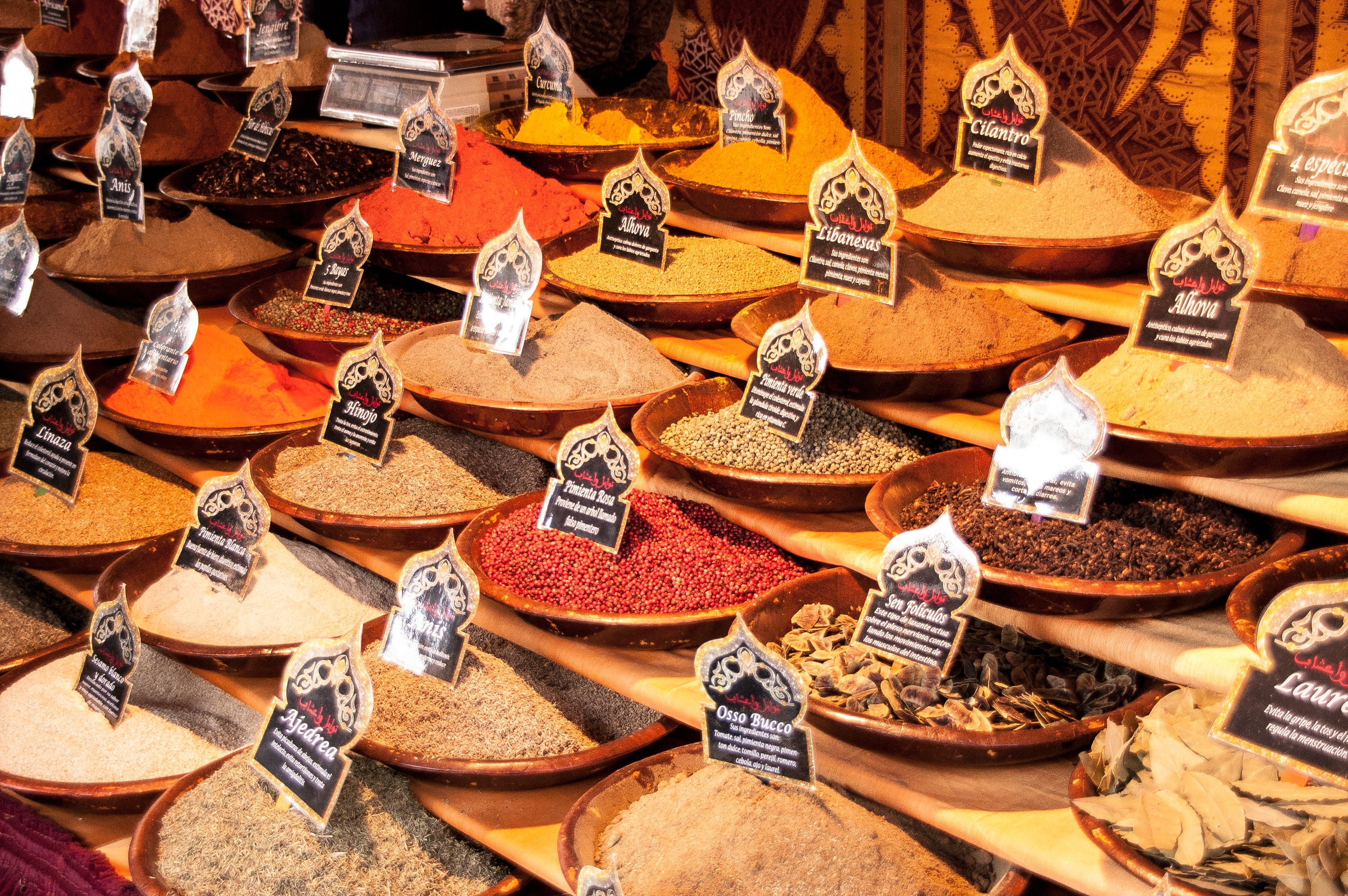 paprika, asian, curry, choice, variation, hat, store, large group of objects, cooking, pepper, food, retail, colorful, chili, condiment, high angle view, HD Wallpaper