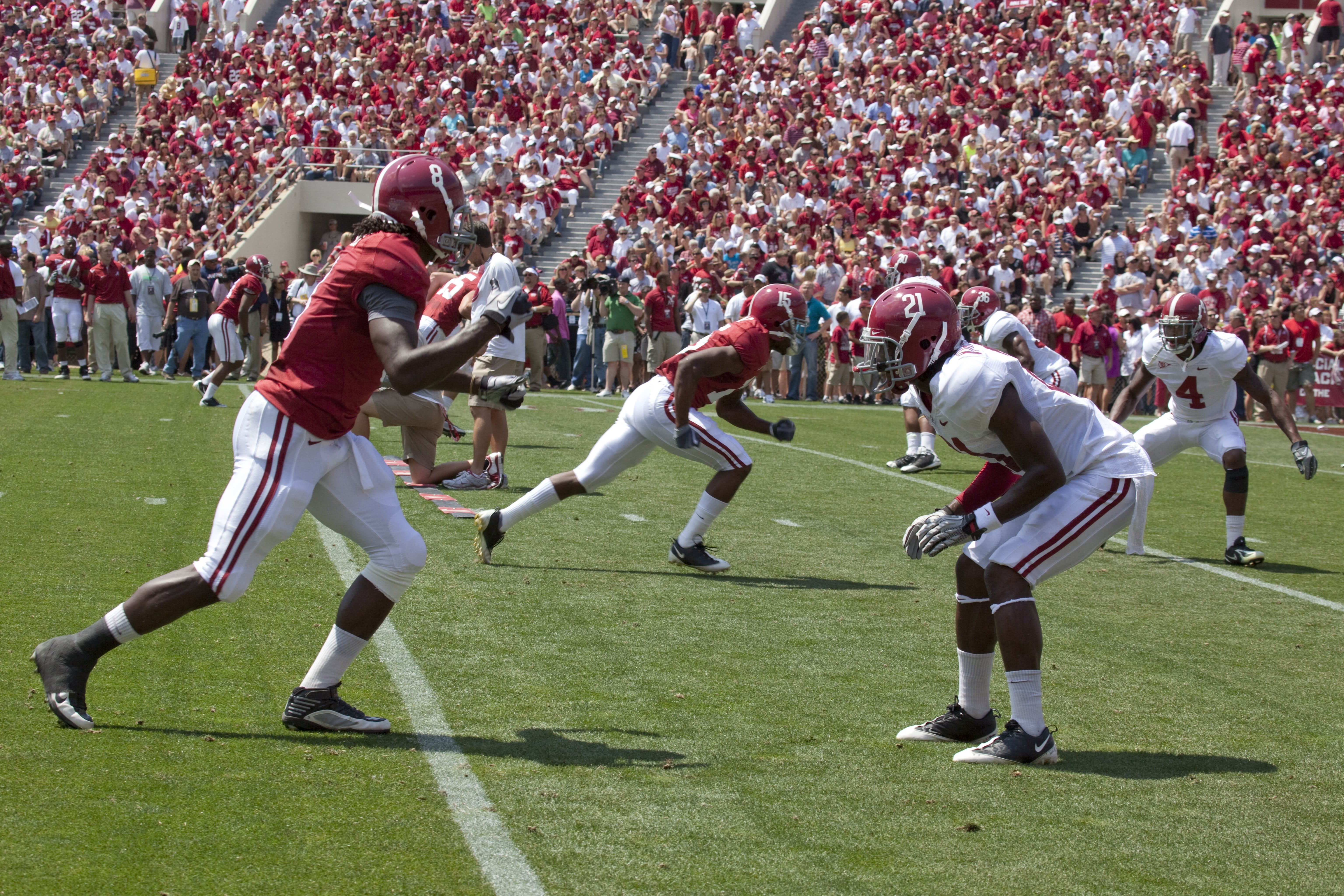 group of people, college, sport, american football, activity, ball, action, 5K, alabama, athlete, grass, mature men, match - sport, spectator, competition, HD Wallpaper