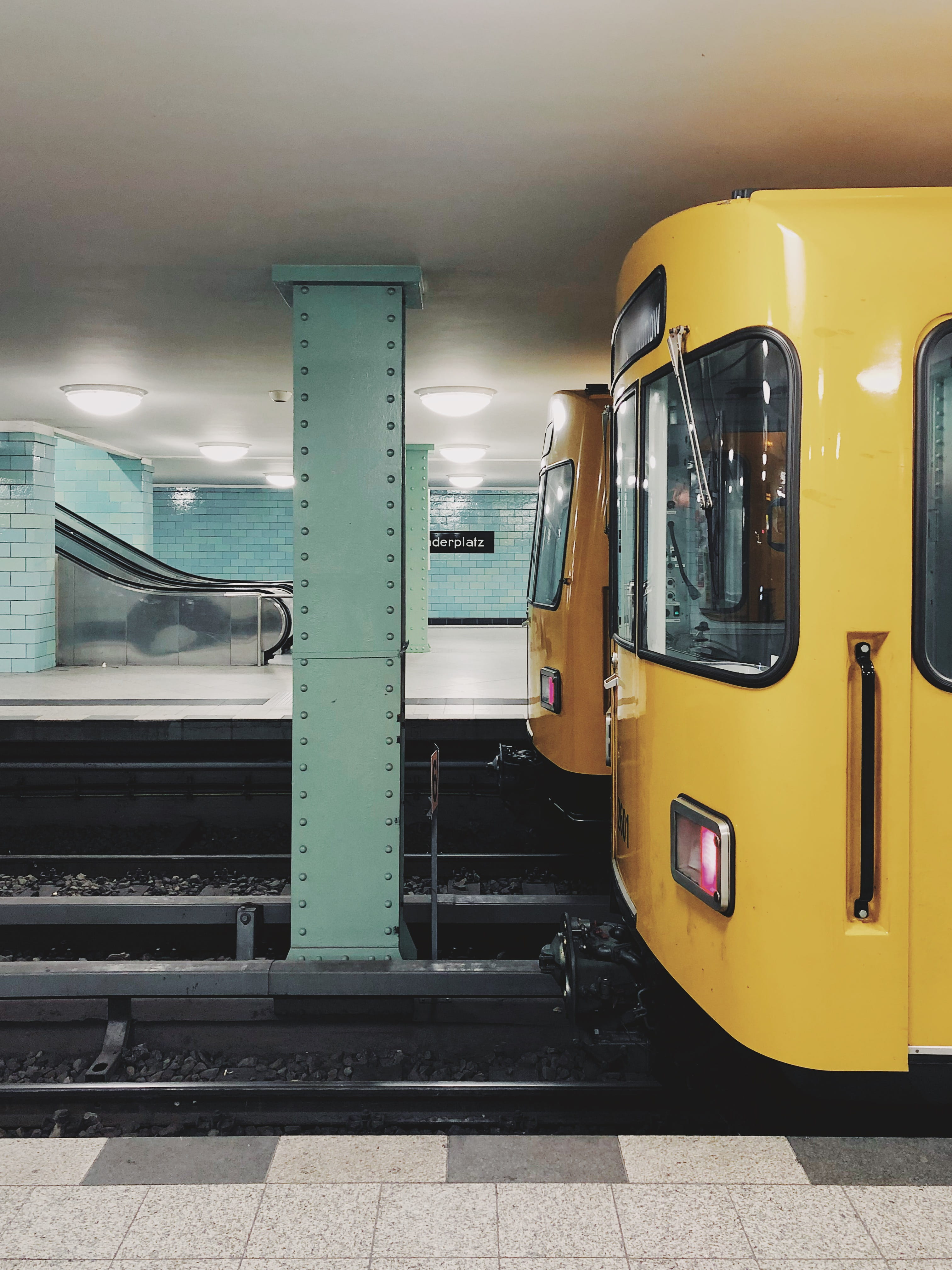 train - vehicle, subway, rail transportation, transportation, absence, locomotive, 4K, passenger train, railroad station, stationary, train station, illuminated, Phone HD Wallpaper