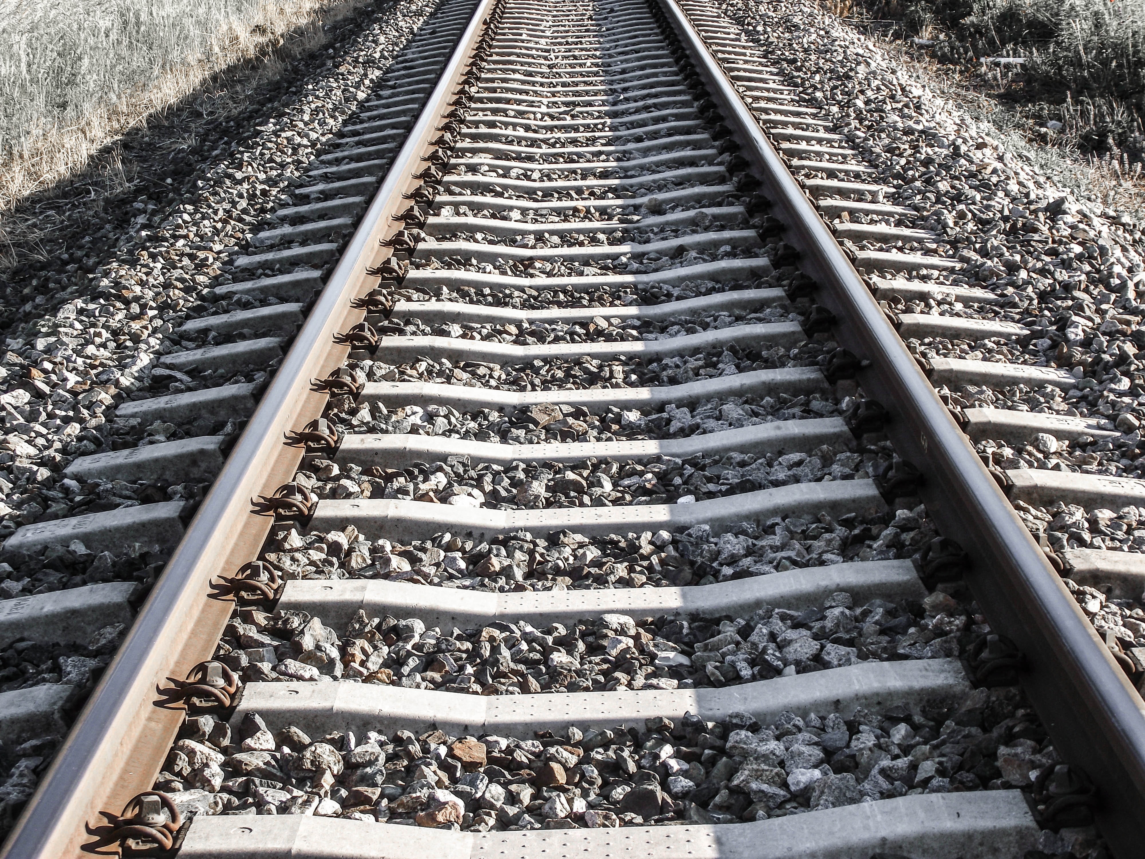 day, track, away, station, railroad Track, steel, locomotion, train, nature, seemed, vanishing point, photography, connection, solid, direction, rail traffic, HD Wallpaper