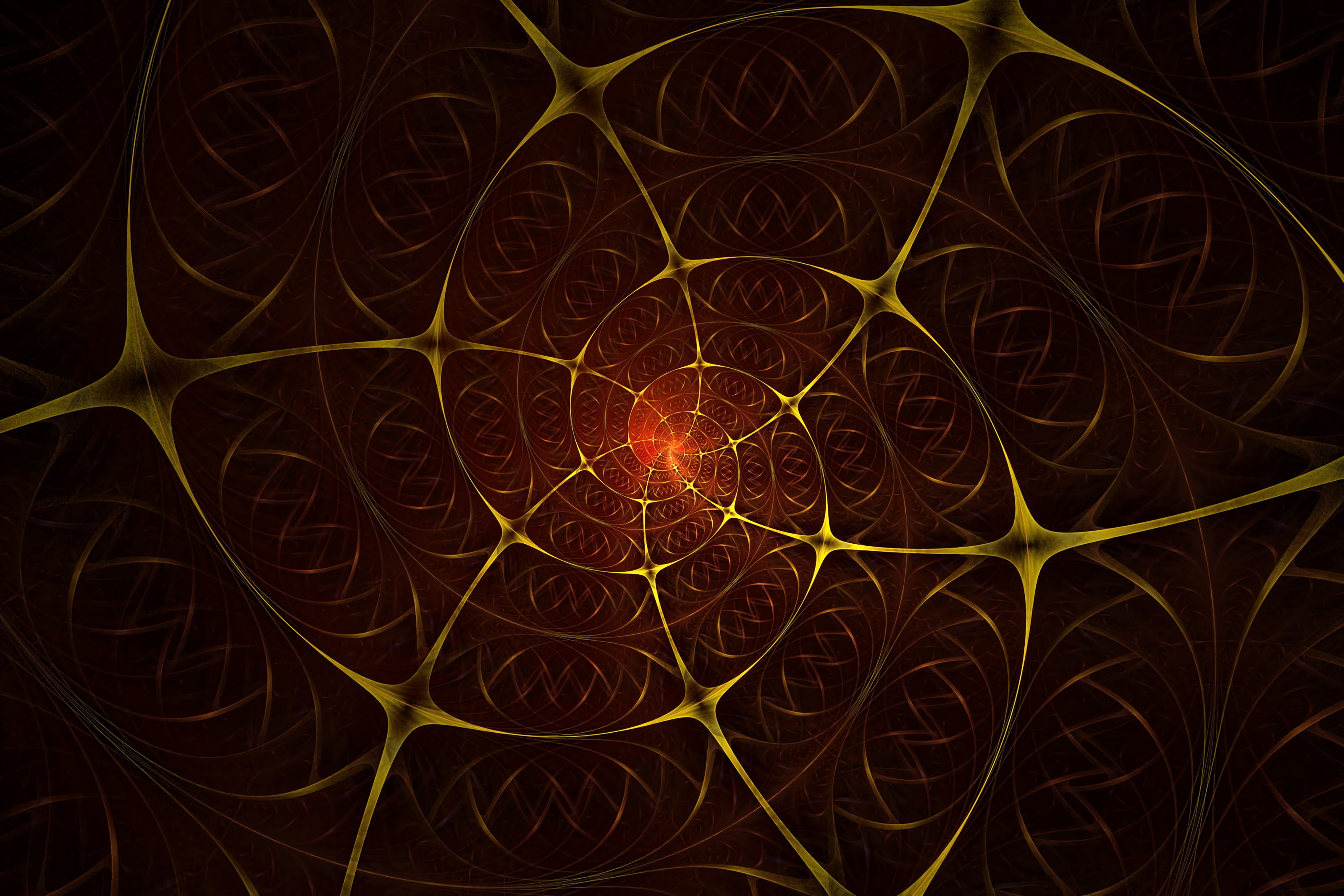 line, abstraction, 2K, spiral, funnel, HD Wallpaper