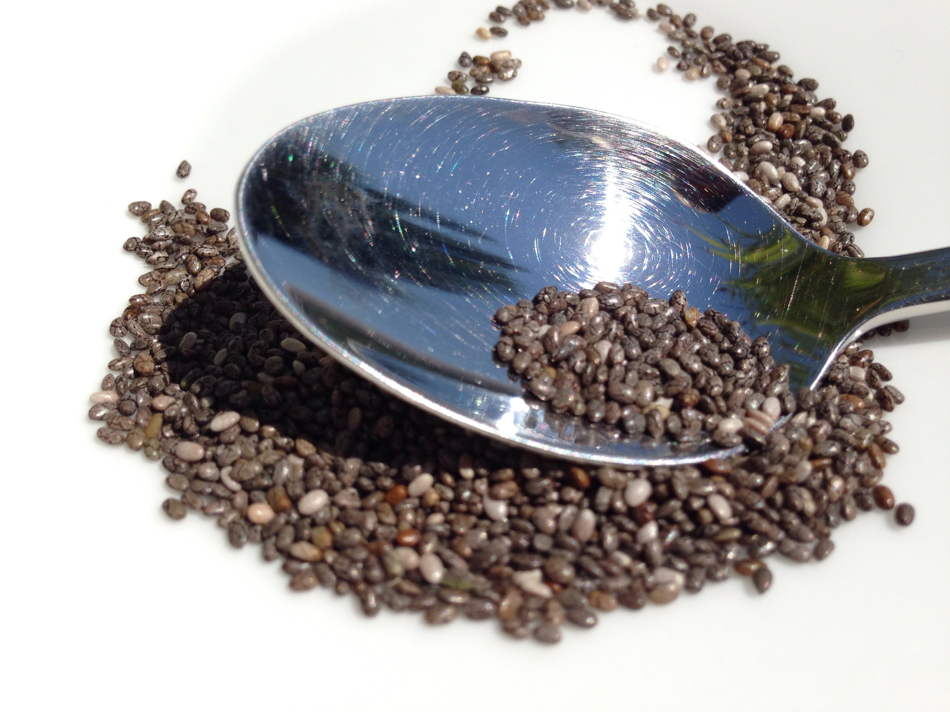 high angle view, spoon, silver colored, 2K, seed, still life, coffee, coffee - drink, studio shot, bean, black, close-up, metal, cereals, roasted coffee bean, HD Wallpaper