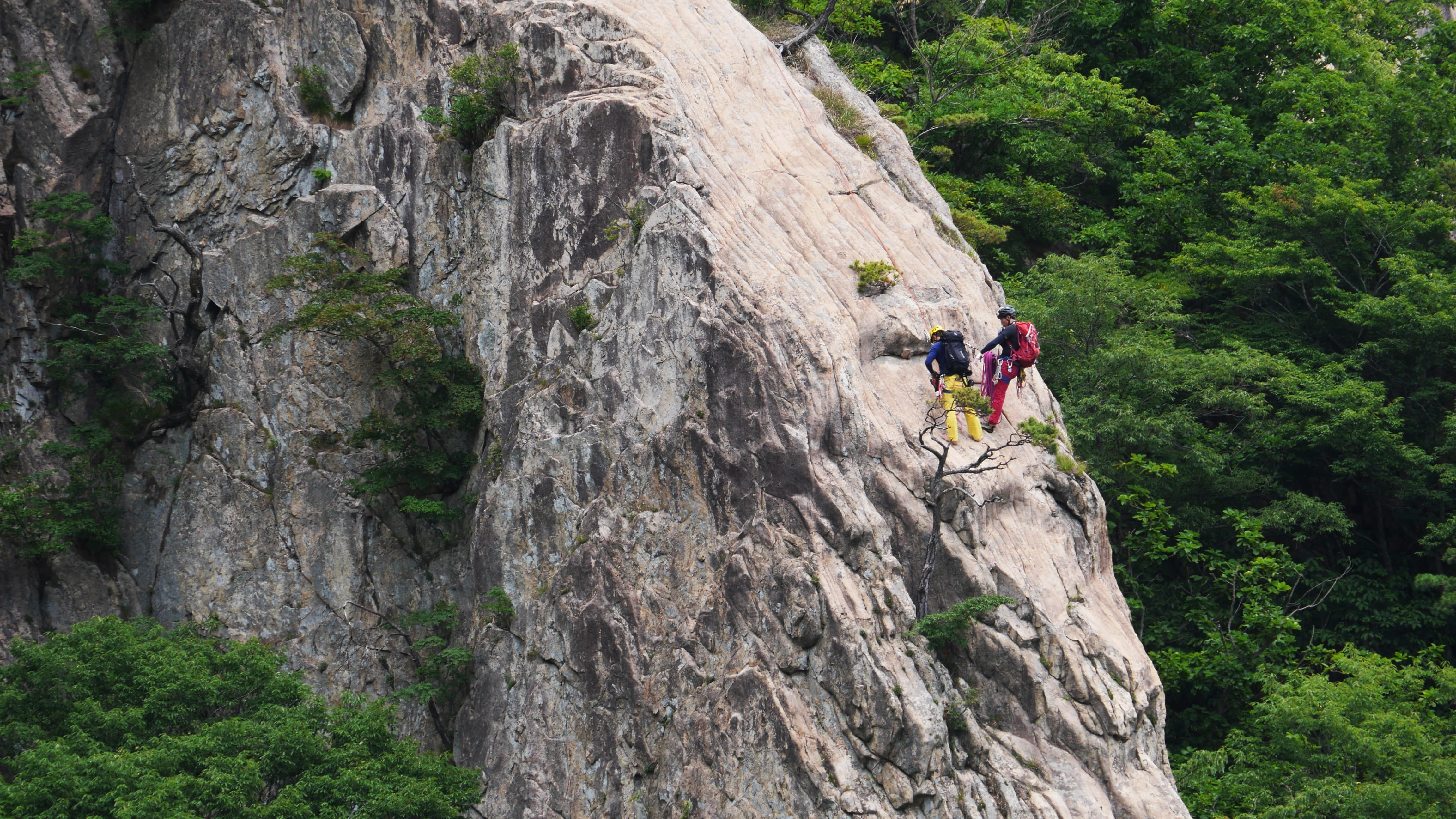 solid, extreme sports, sport, rock - object, outdoors, climbing, jeollabuk do, skill, adventure, cancer acid, one person, rock climbing, activity, daedunsan cable car, HD Wallpaper