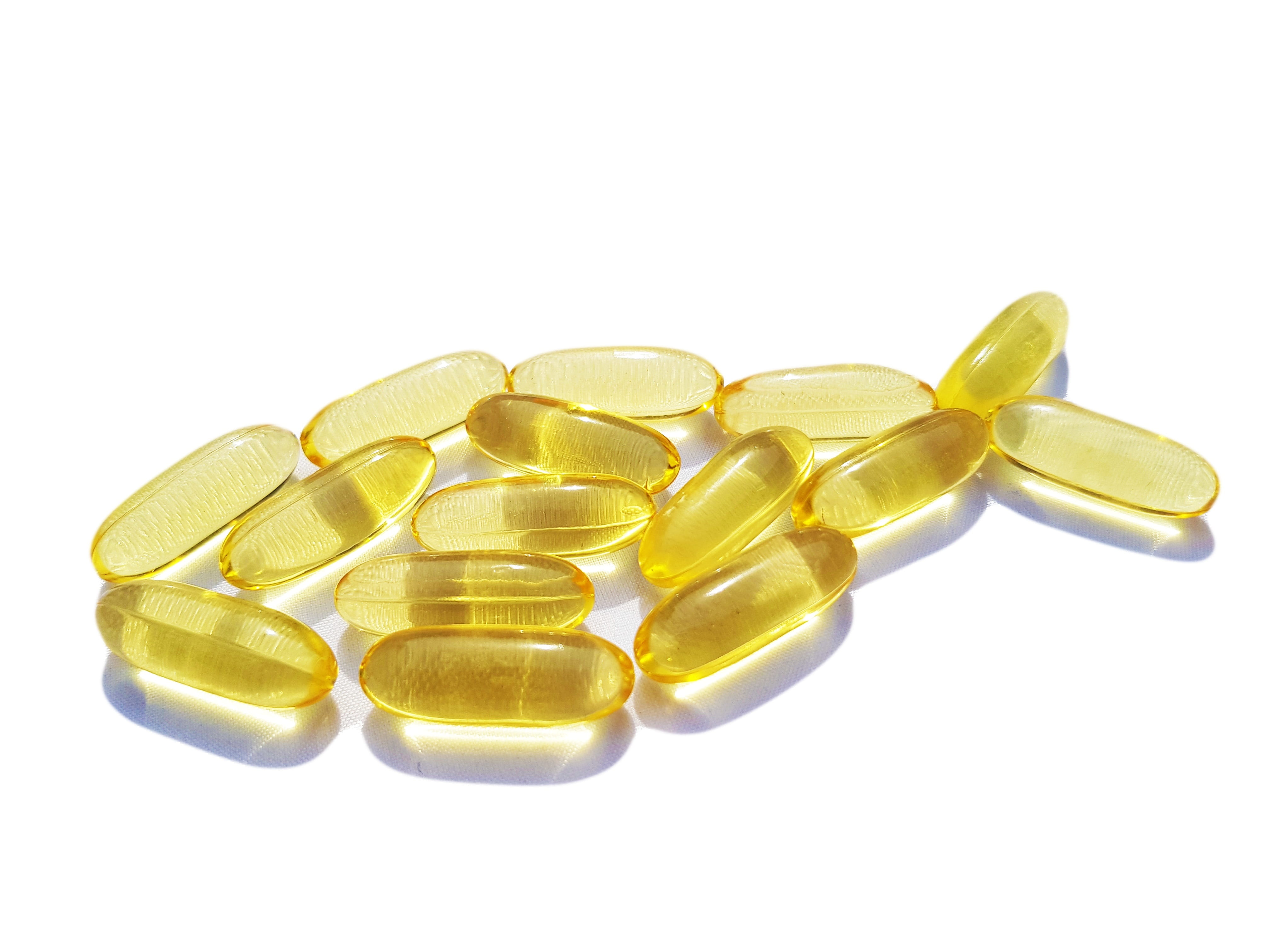 dieting, background, acid, dietary supplements, large group of objects, fish, fish oil, 4K, white background, pill, herb, cut out, nutrition, studio shot, HD Wallpaper
