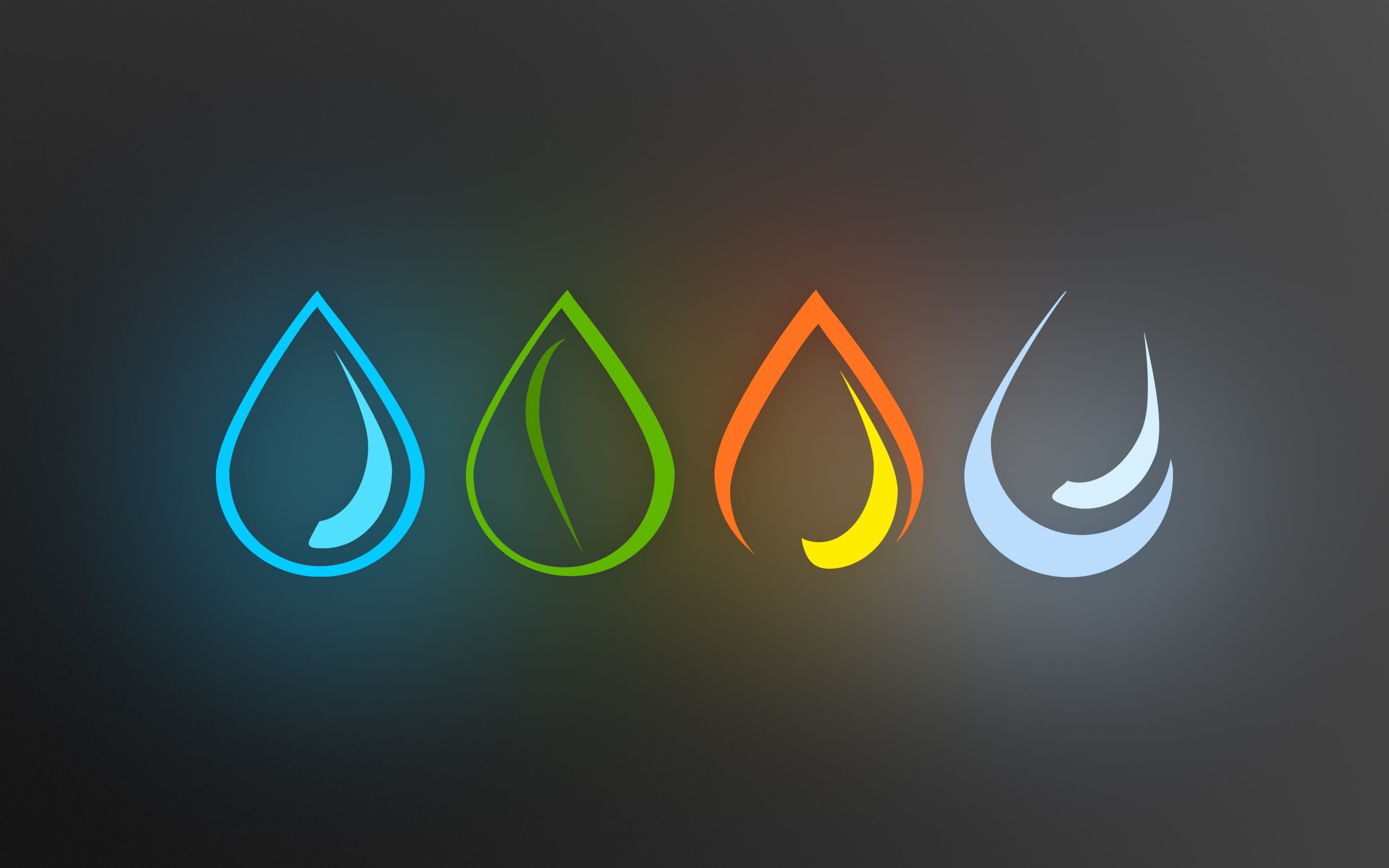 2K, hd, airbender, nation, earth, avatar, Fire, air, water, elements, space, last, x, art, planets, HD Wallpaper