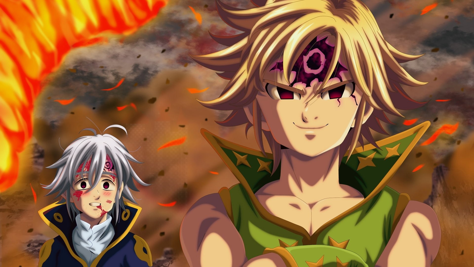 1080P, Anime, Estarossa (The Seven Deadly Sins), The Seven Deadly Sins, Meliodas (The Seven Deadly Sins), HD Wallpaper