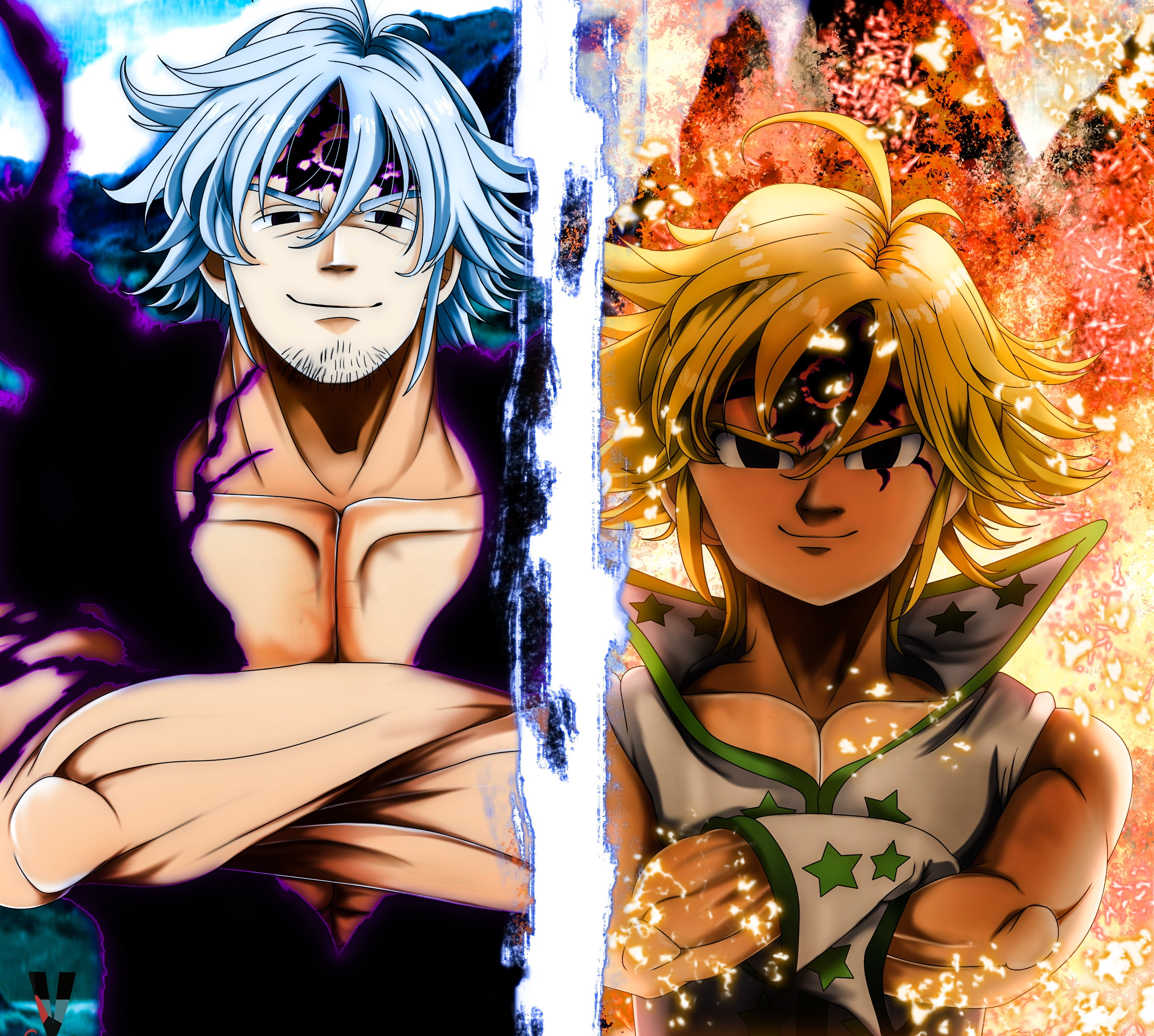 Meliodas (The Seven Deadly Sins), 2K, Anime, The Seven Deadly Sins, Estarossa (The Seven Deadly Sins), HD Wallpaper