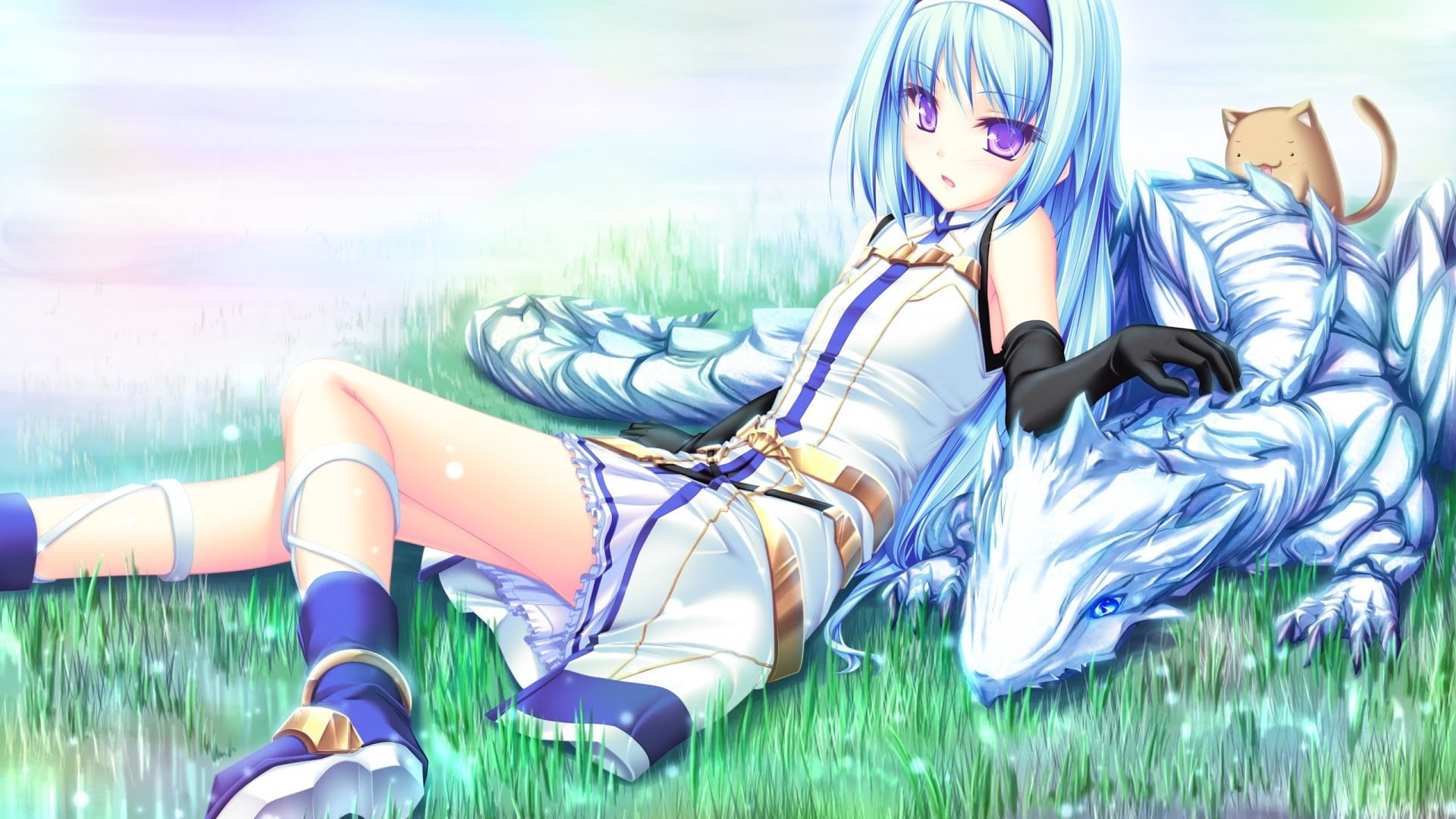 Girl, Selphie Reinerth, Anime, Dragon, 1080P, Ryuuyoku no Melodia, HD Wallpaper