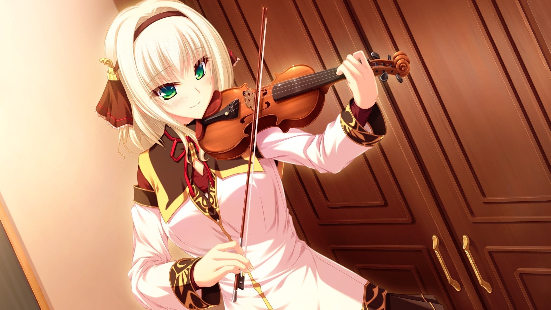 young adult, blond hair, bow - musical equipment, violinist, musical instrument, adult, playing, females, hairstyle, performance, Tenmaso, beautiful woman, HD Wallpaper