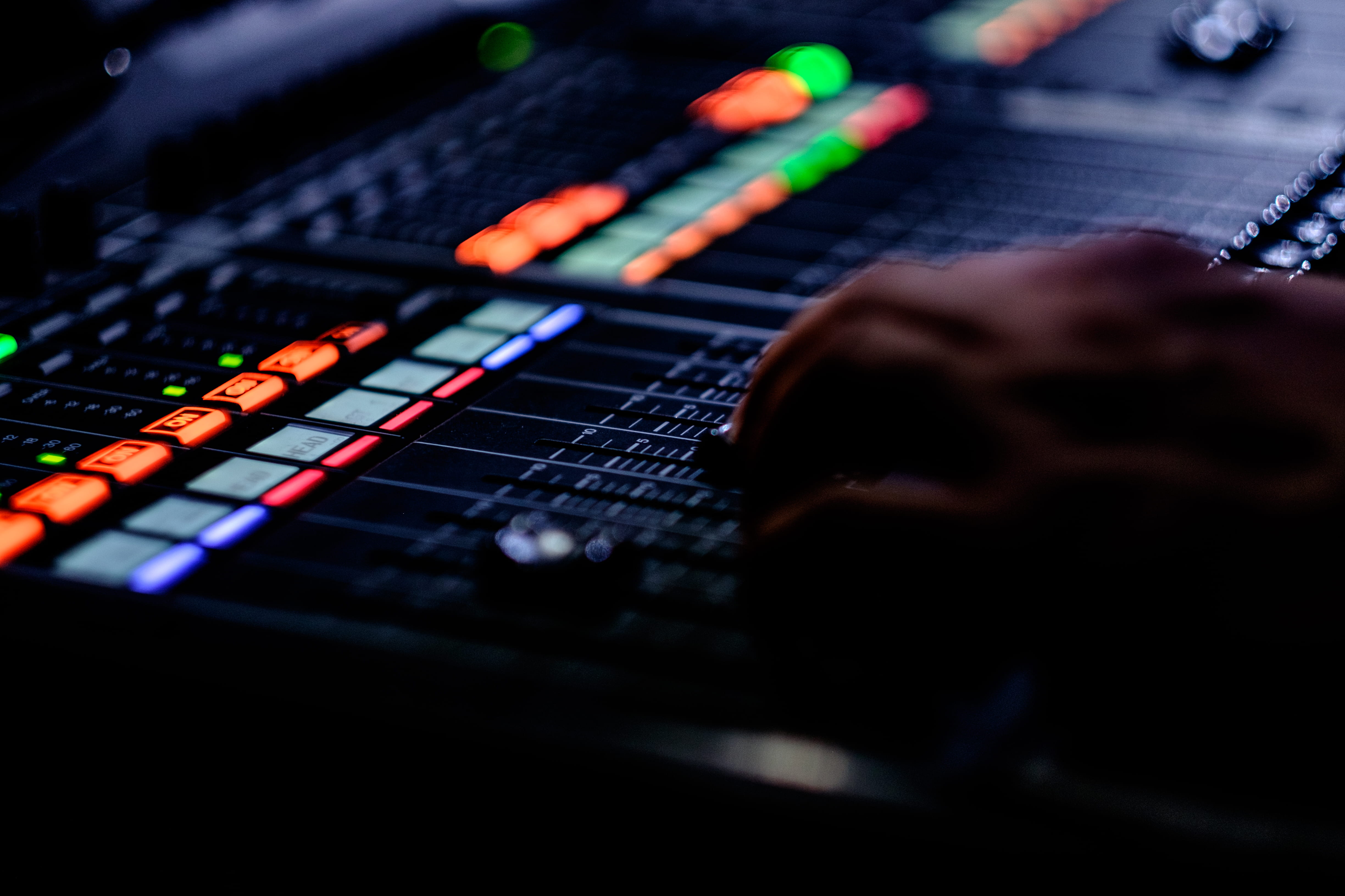 rock music, recording studio, control, person, mixing, knob, audio equipment, electronics industry, audio, studio, using, technology, music, tech, selective focus, HD Wallpaper
