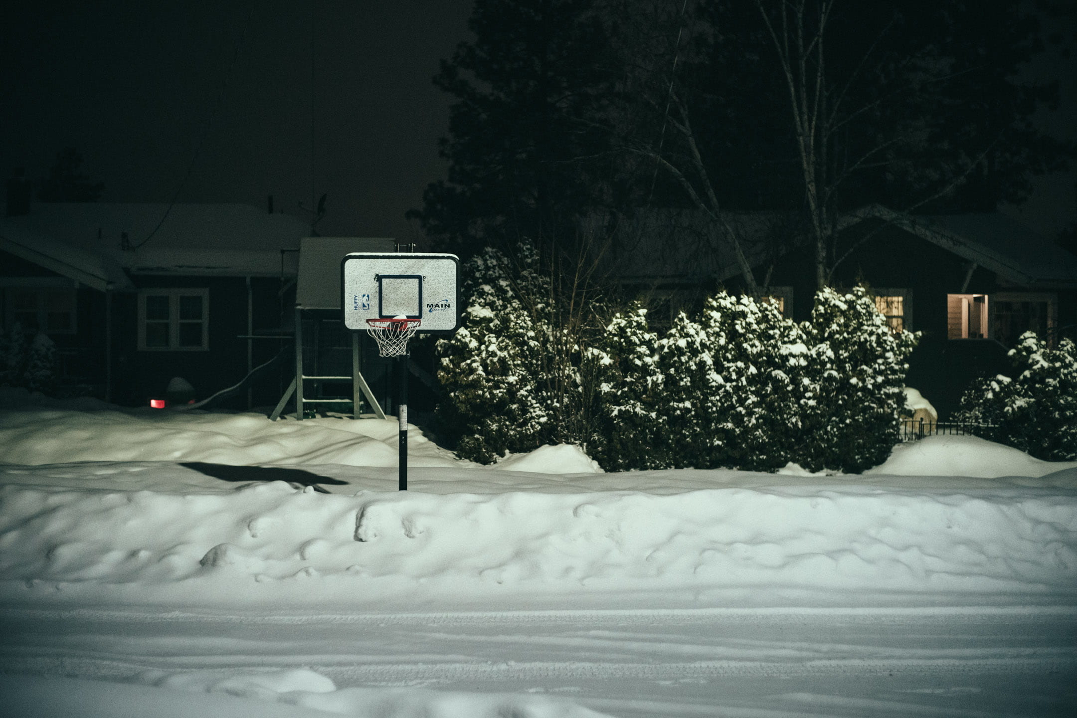 empty, black, covering, building exterior, cold temperature, beauty in nature, built structure, frozen, hoop, tree, white, plant, illuminated, dark, nature, HD Wallpaper