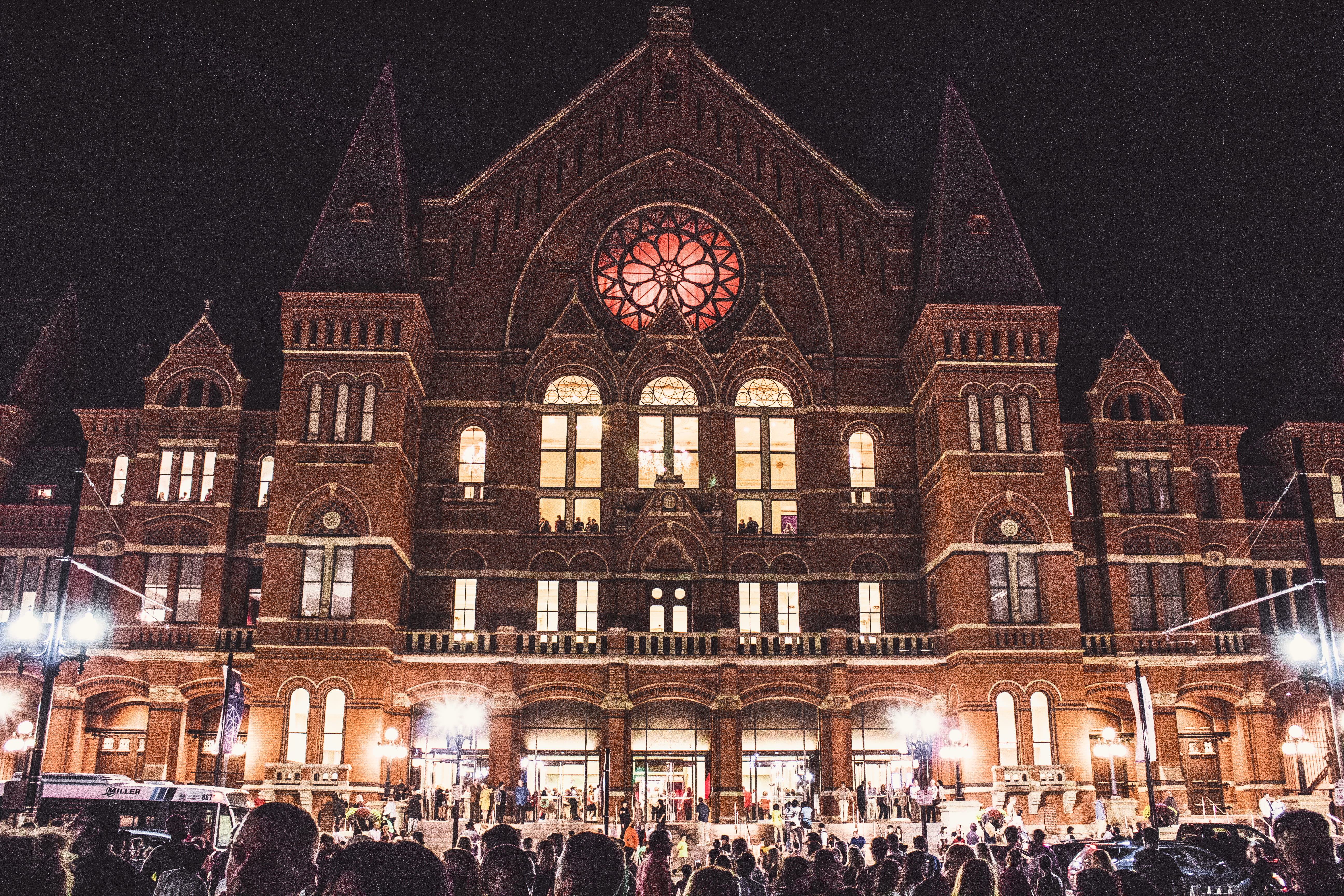 street art, group of people, built structure, building, cincinnati music hall, illuminated, facade, street, music hall, queen city, united states, over the rhine, HD Wallpaper