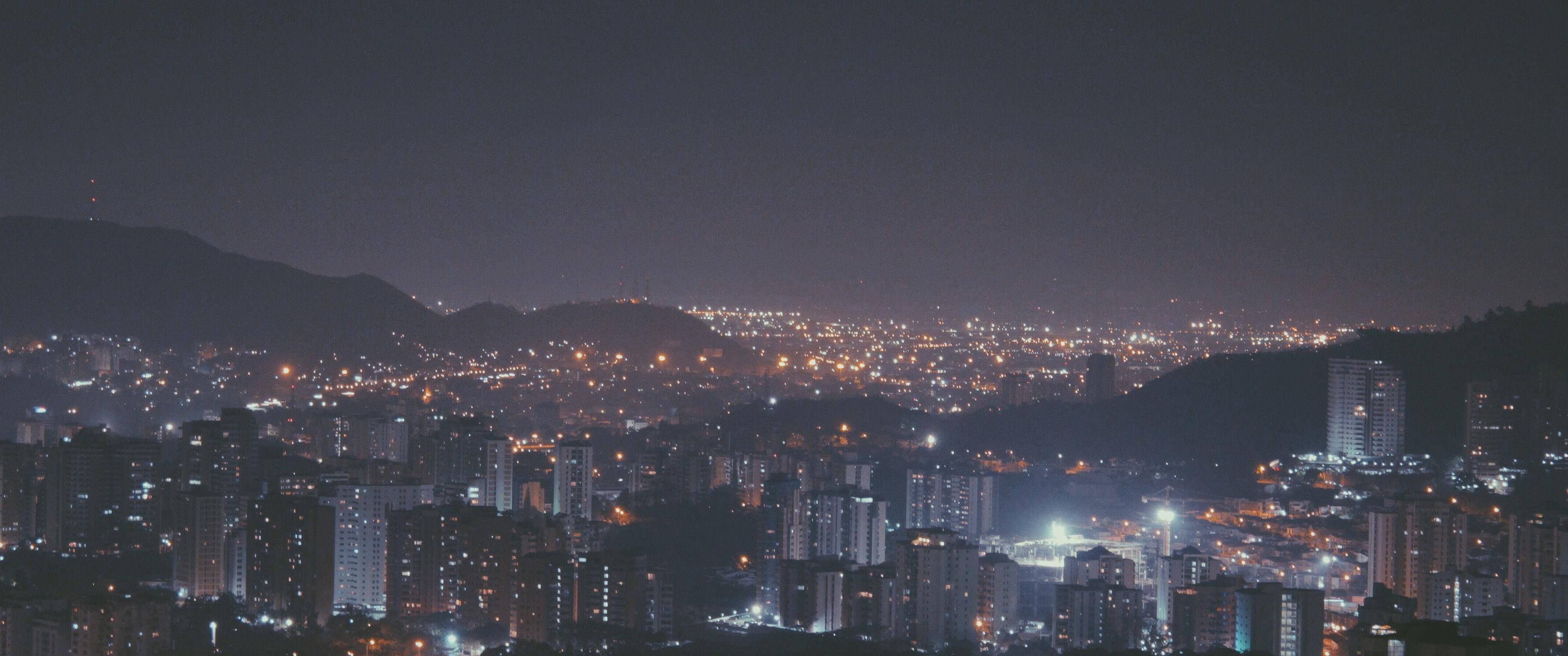city, 2K, street light, night, filter, HD Wallpaper