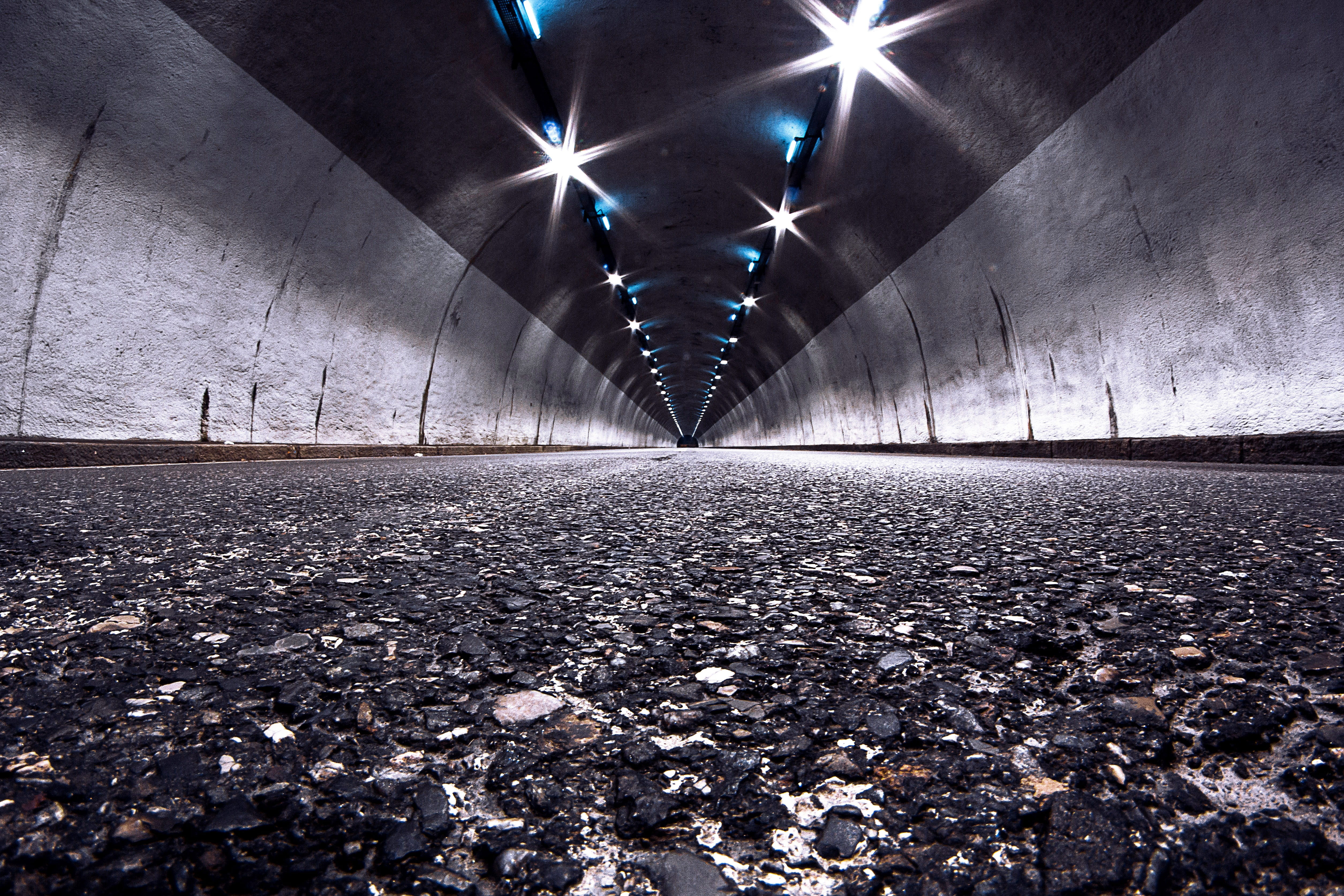 built structure, no people, photo, street, pavement, light, ceiling, diminishing perspective, surface level, direction, night, angle, low, 4K, public transportation, HD Wallpaper