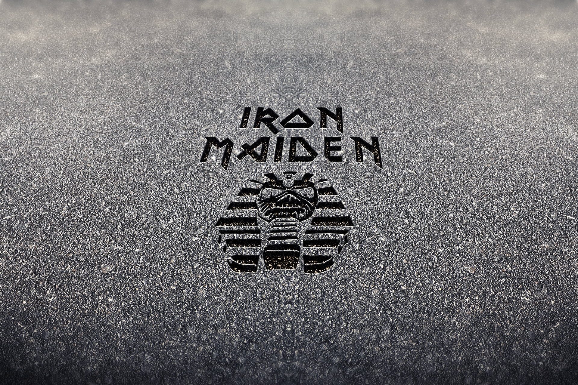nature, textured, eddie, high angle view, close-up, iron maiden, western script, backgrounds, outdoors, city, full frame, 1080P, day, cement, no people, HD Wallpaper