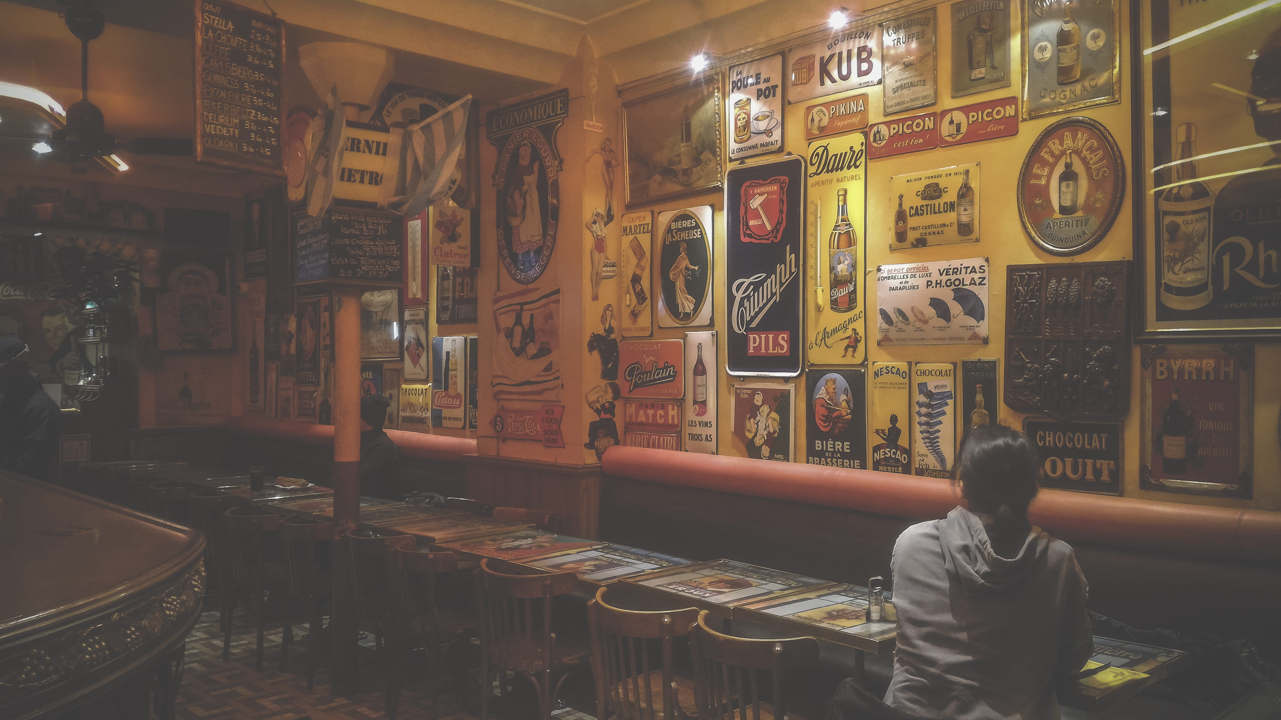 indoors, lifestyles, leisure activity, school, built structure, one person, old, paris, 4K, europe, adverts, place of worship, vintage, men, architecture, HD Wallpaper