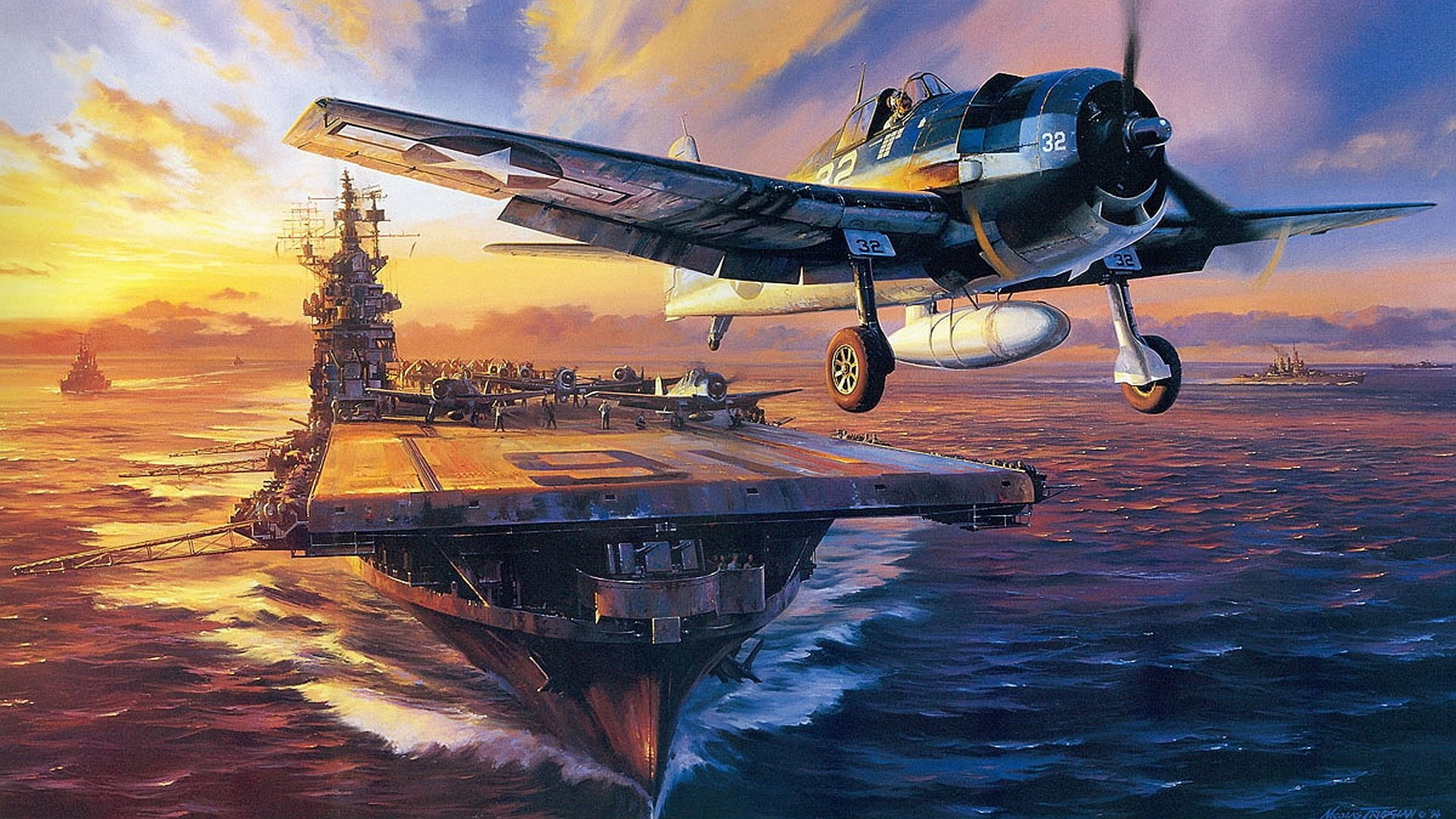 Aircraft Carrier, Warship, USS Lexington (CV-16), 1080P, Warships, HD Wallpaper