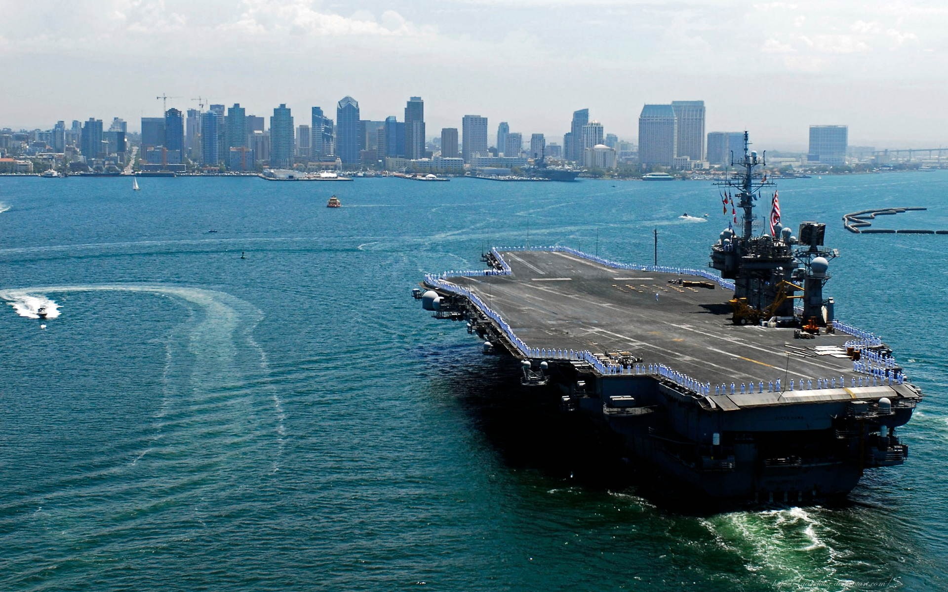 uss kitty hawk cv 63, 1080P, HD Wallpaper