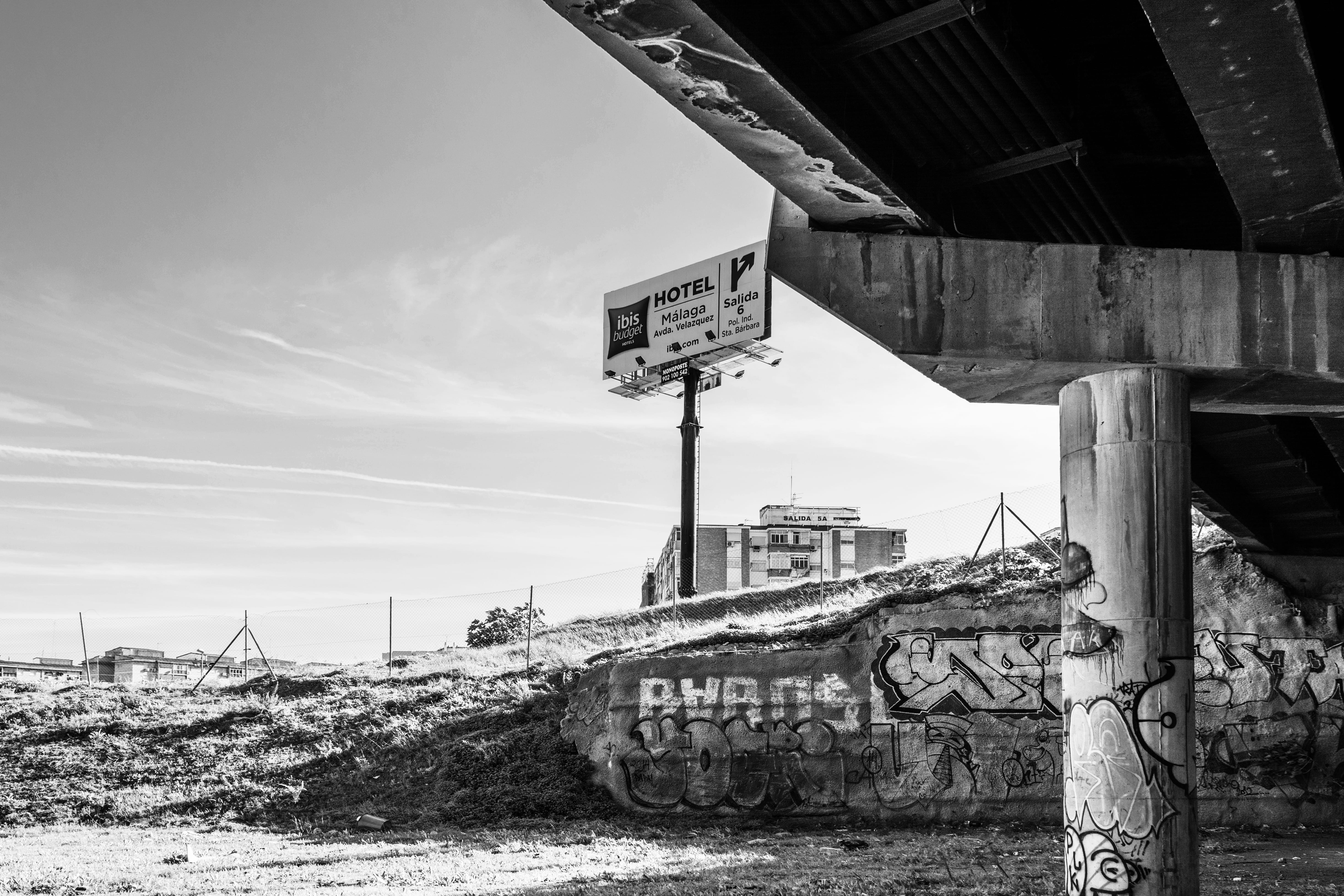 building, billboard, urban, pillar, sky, outdoors, day, train, street, sign, wall, architecture, bridge - man made structure, vehicle, water, photography, HD Wallpaper