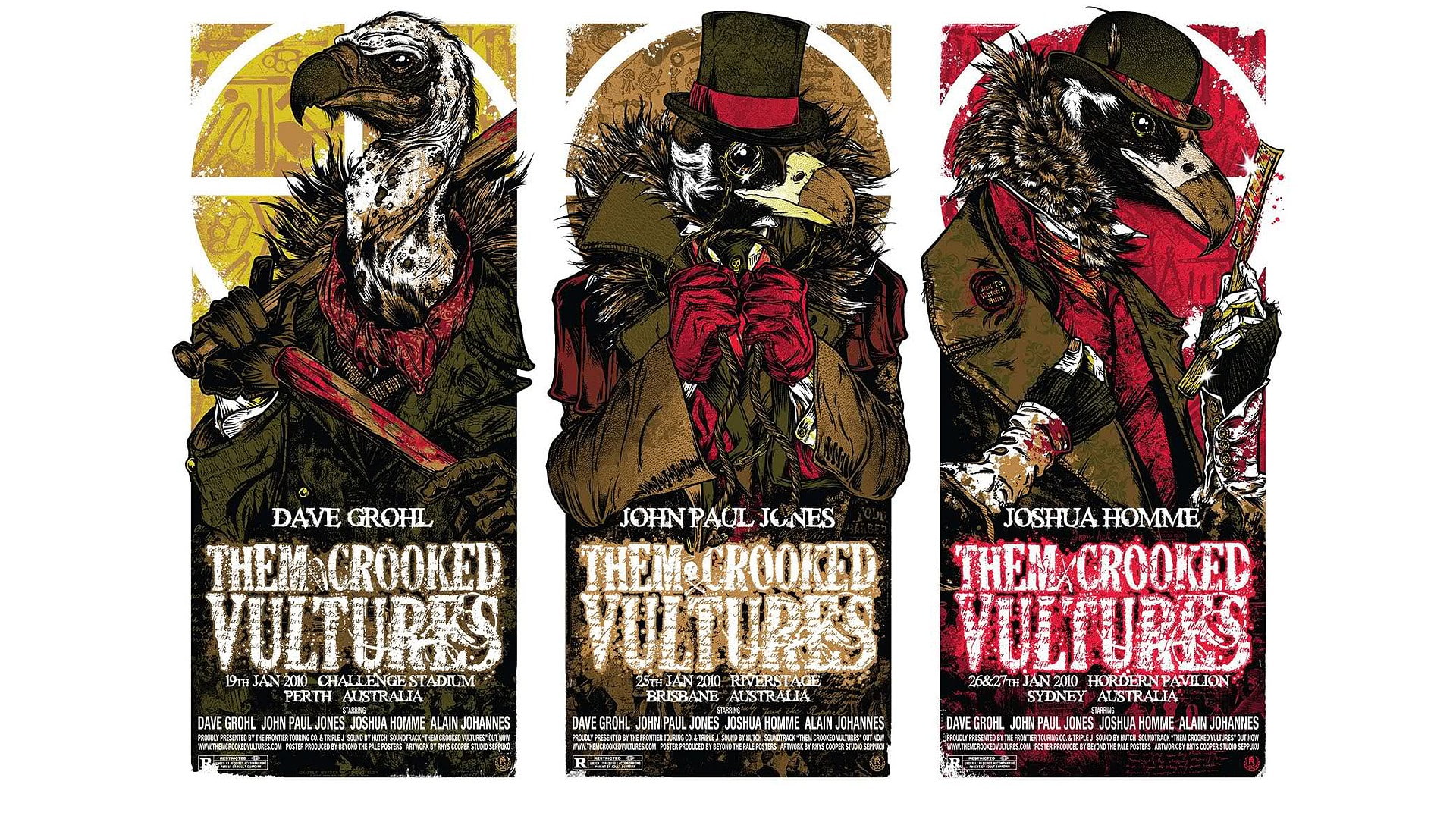 1080P, Them Crooked Vultures, Band (Music), HD Wallpaper