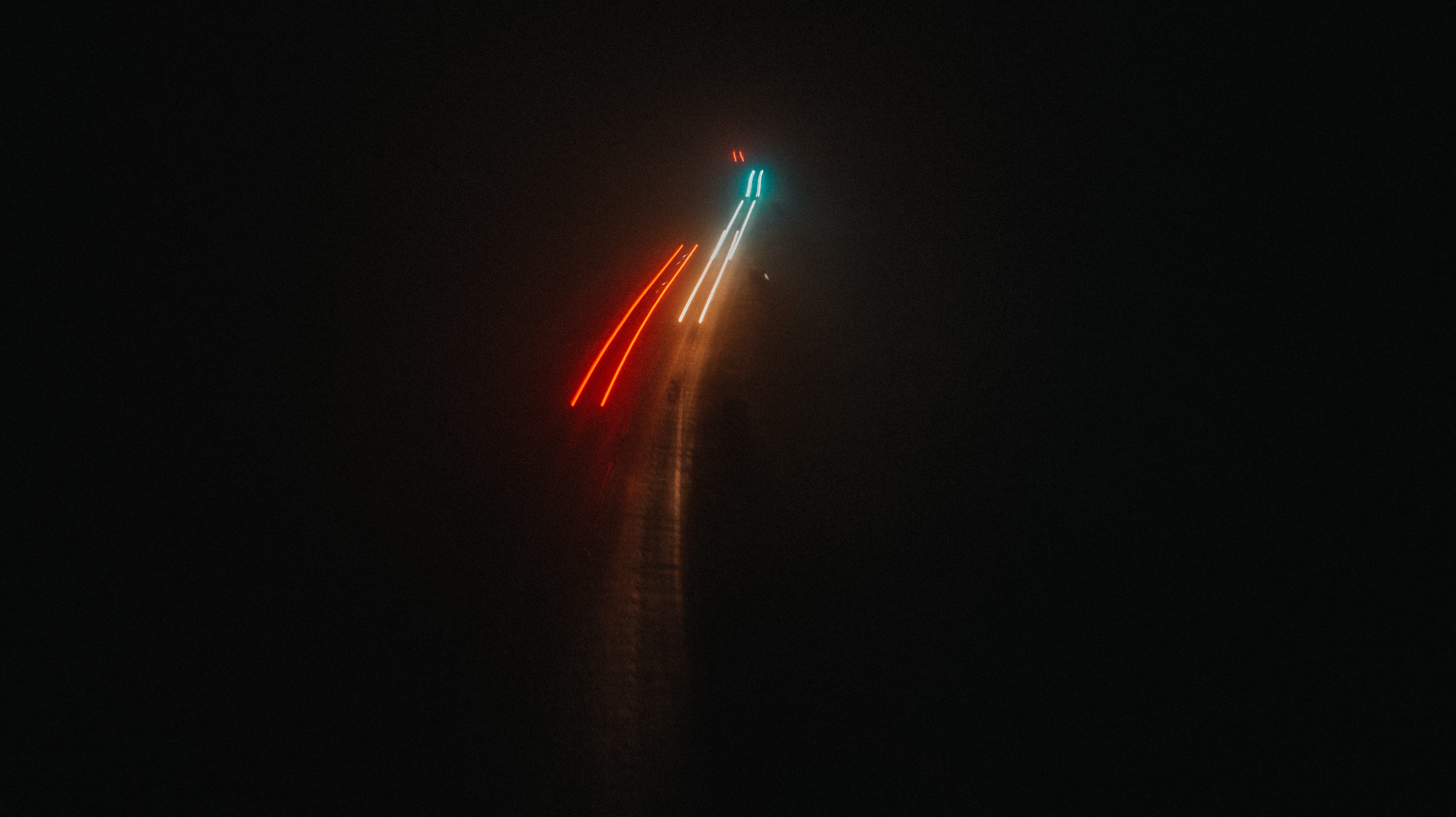open, tarmac, air vehicle, blue, outdoors, slow, night, way, space exploration, long exposure, dark, black, shutter, black background, lights, road, transportation, HD Wallpaper