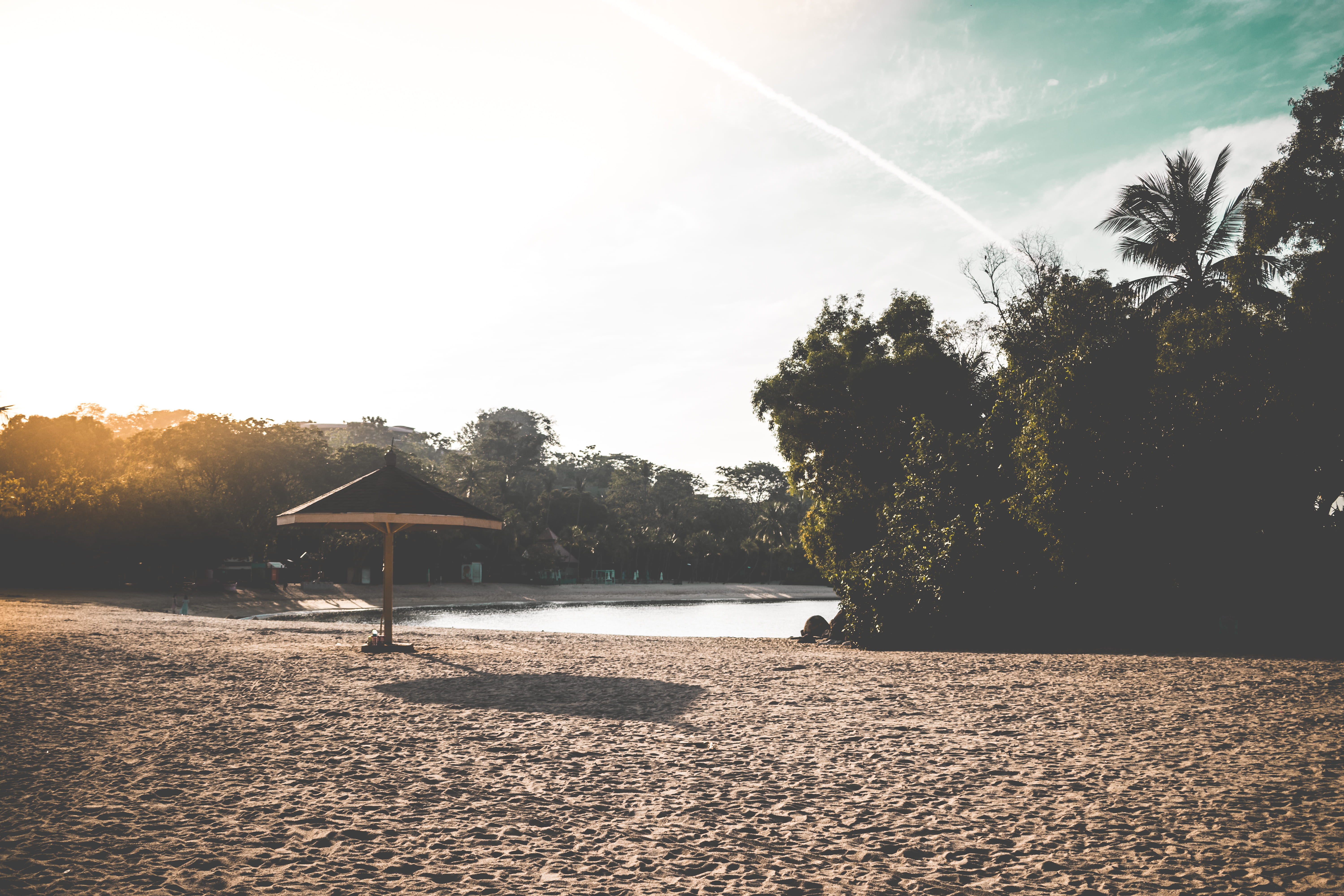sky, no people, clouds, lake, growth, architecture, land, forest, plant, 5K, travel, tree, built structure, cloud, shadows, beauty in nature, tranquil scene, HD Wallpaper