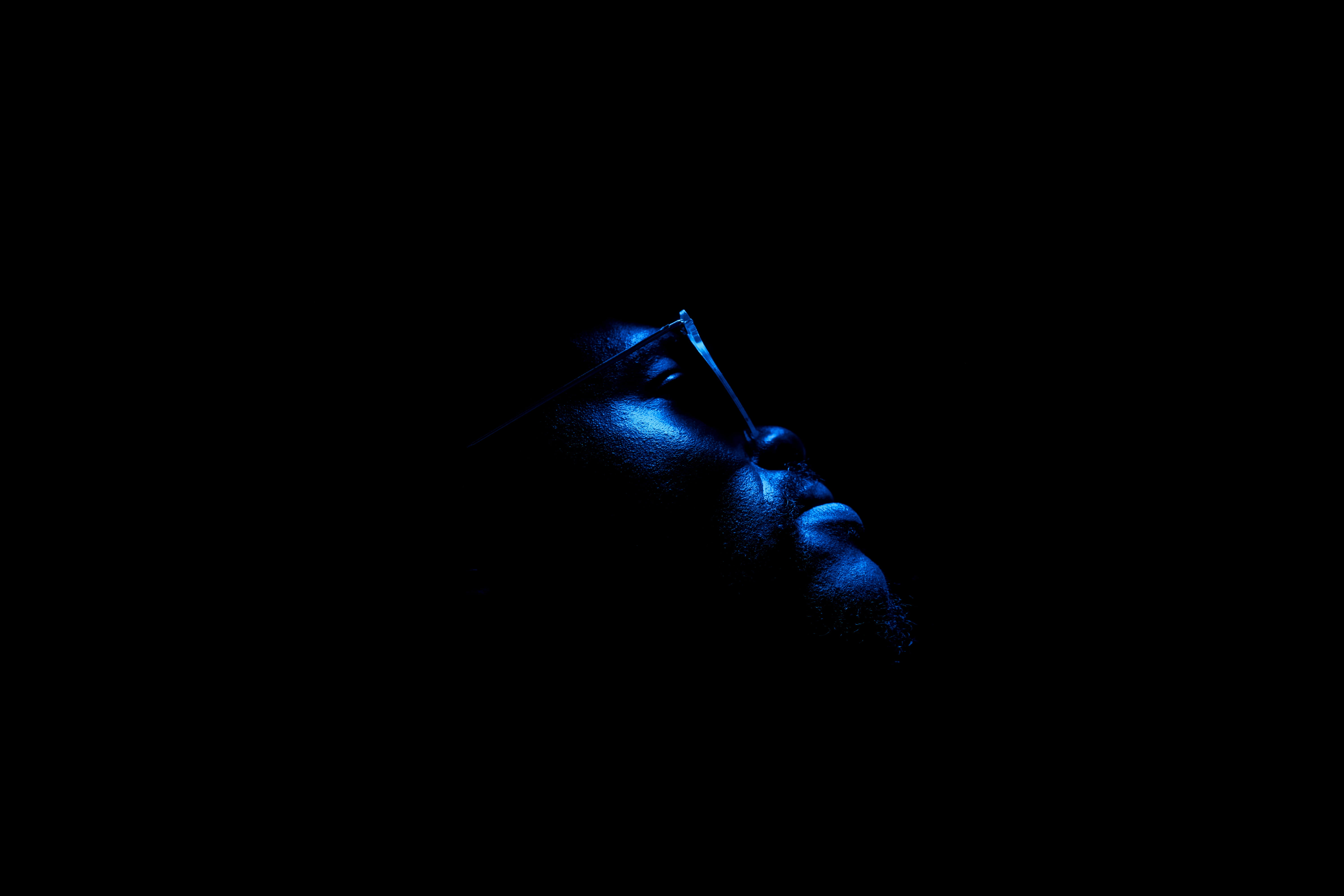 eyeglasses, beauty, contrast, sunglass, dark, isolated, chiaroscuro, sainticalone, person, adult, room, wearing, no People, black Background, people, man, HD Wallpaper