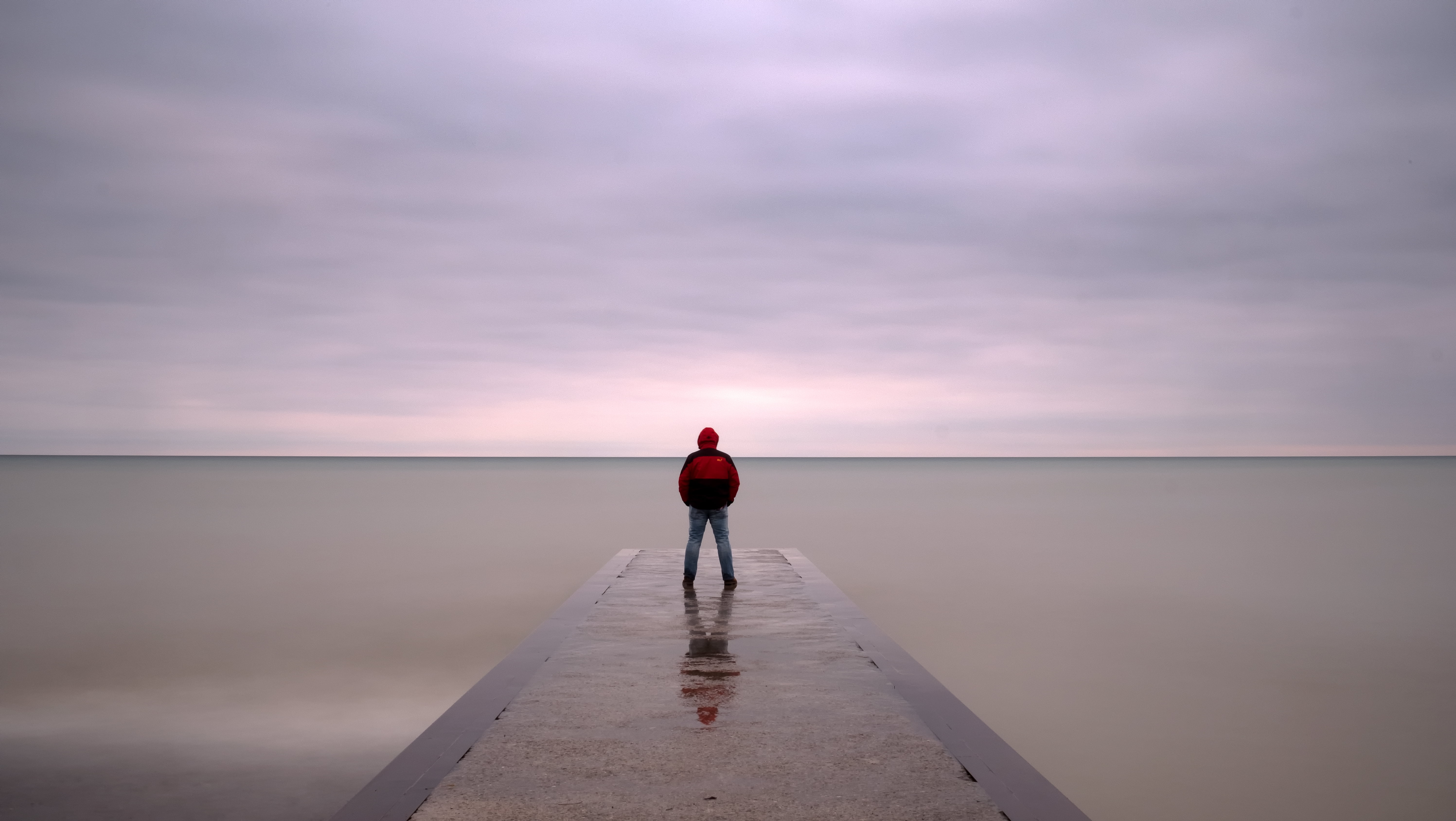 canada, sport, sea, water, blue denim, lake, beach, Toronto, person, black, hoodie, long exposure, jeans, red, outdoors, 5K, ontario, nature, one Person, HD Wallpaper