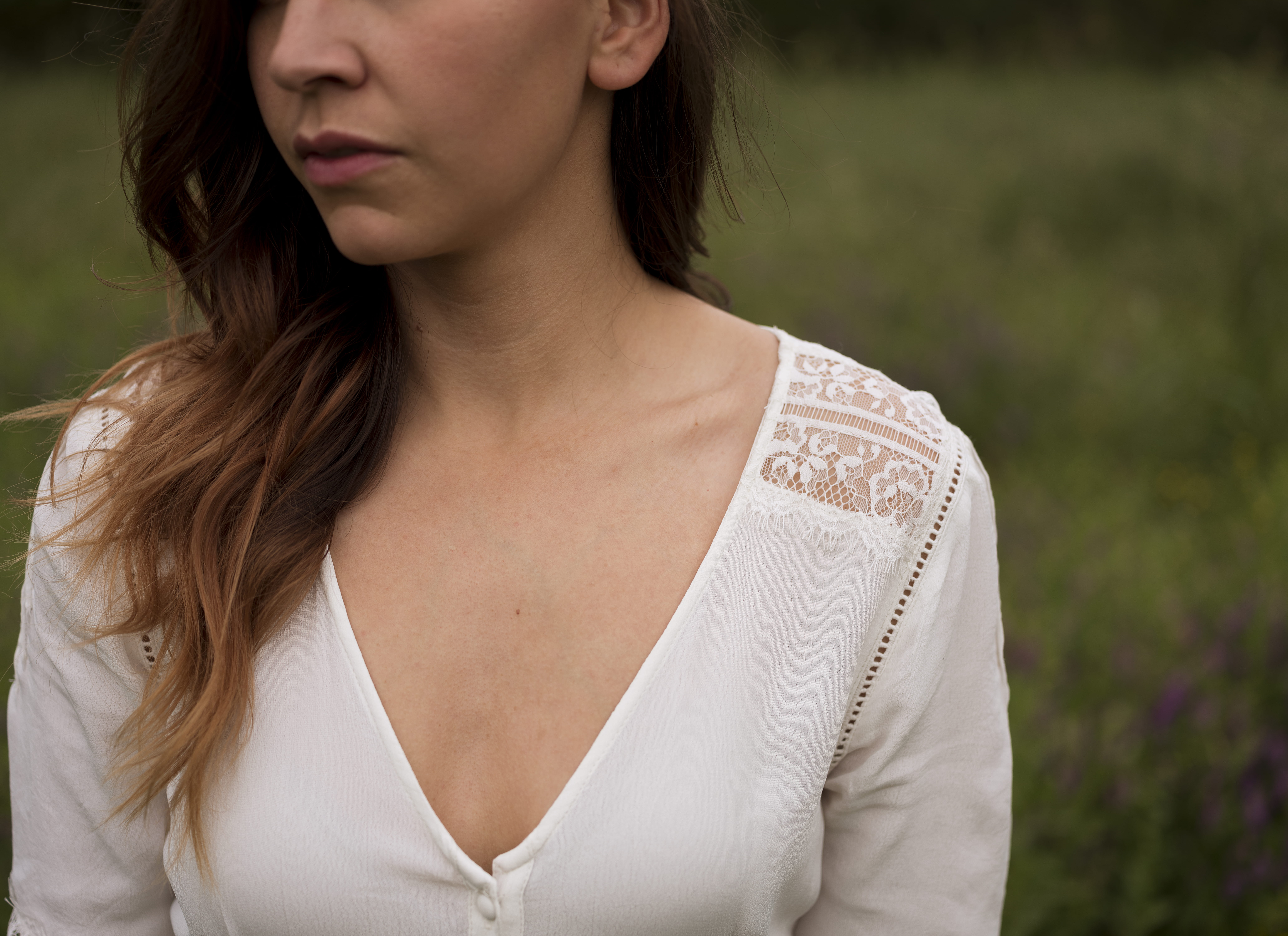 v-neck, young women, photos, dress, collarbone, women, hairstyle, wedding, 8K, x-t2, brown hair, lace, human body part, day, young adult, lips, trees, HD Wallpaper