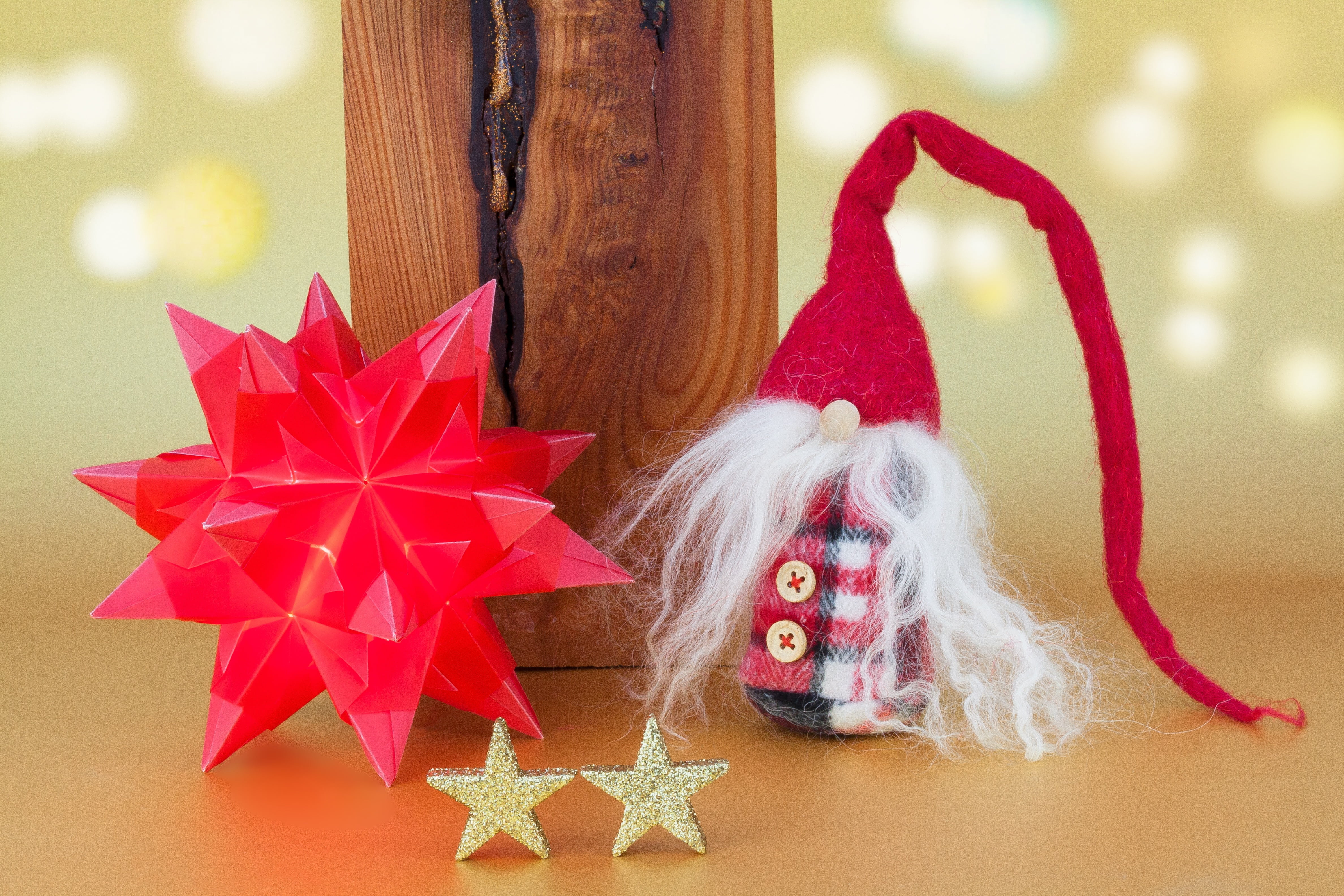 cultures, holiday - event, fabric, dwarf, nature, origami, wood, celebration, indoors, advent, christmas time, art and craft, christmas, decoration, star, HD Wallpaper