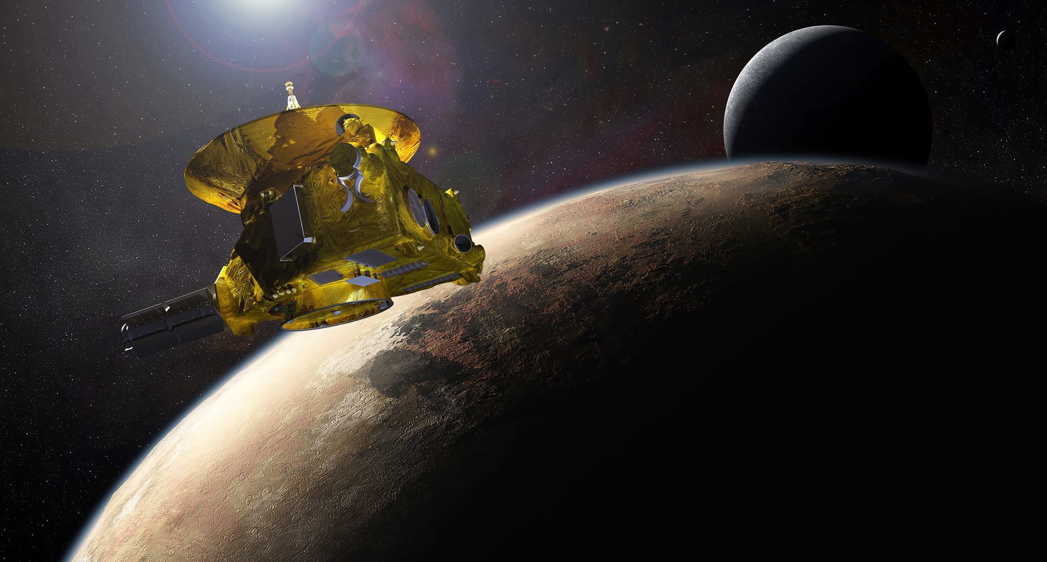 stars, Pluto, surface, a dwarf planet, " New horizons", space, automatic interplanetary station, 1080P, HD Wallpaper