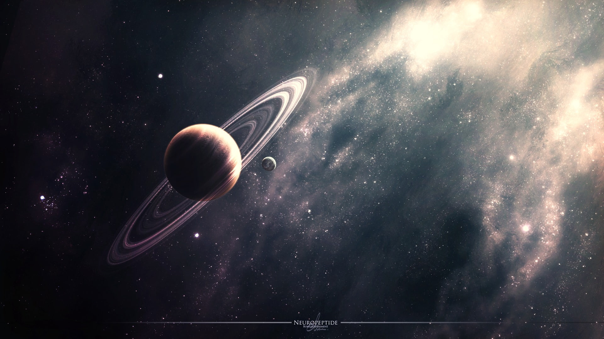 star, space, planet, nebula, 1080P, rings, HD Wallpaper