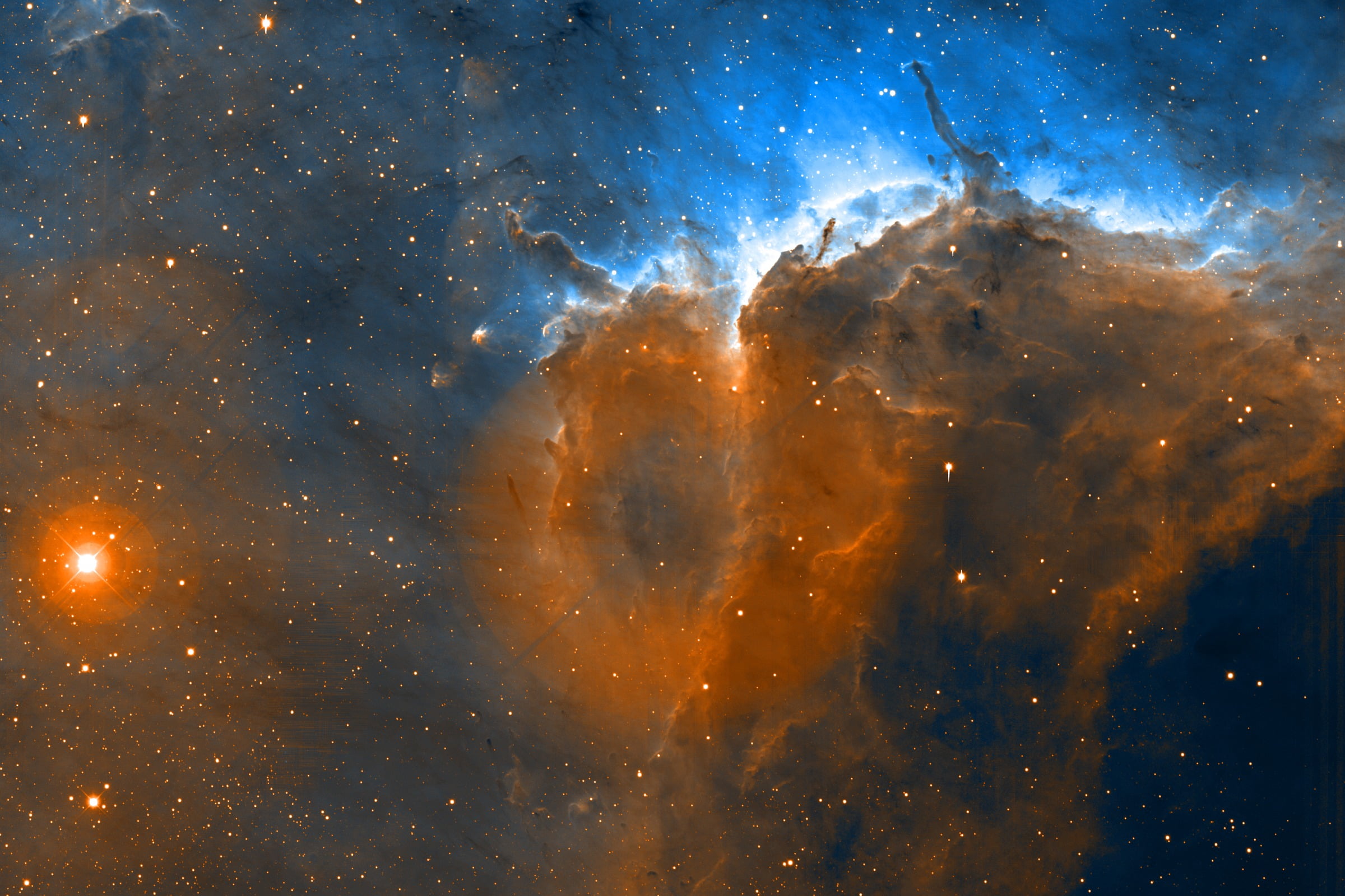 beauty in nature, no people, astronomy, illustration, space, outdoors, blue, dust, space and astronomy, mystery, Nebula, star - space, nature, backgrounds, HD Wallpaper