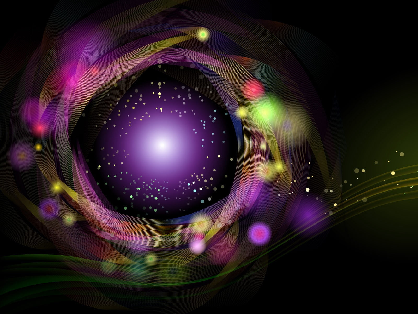 star - Space, green, abstract, swirl, no people, ball, digitally Generated Image, fantasy, bubble, illustration, illuminated, pink color, shape, photographic Effects, HD Wallpaper