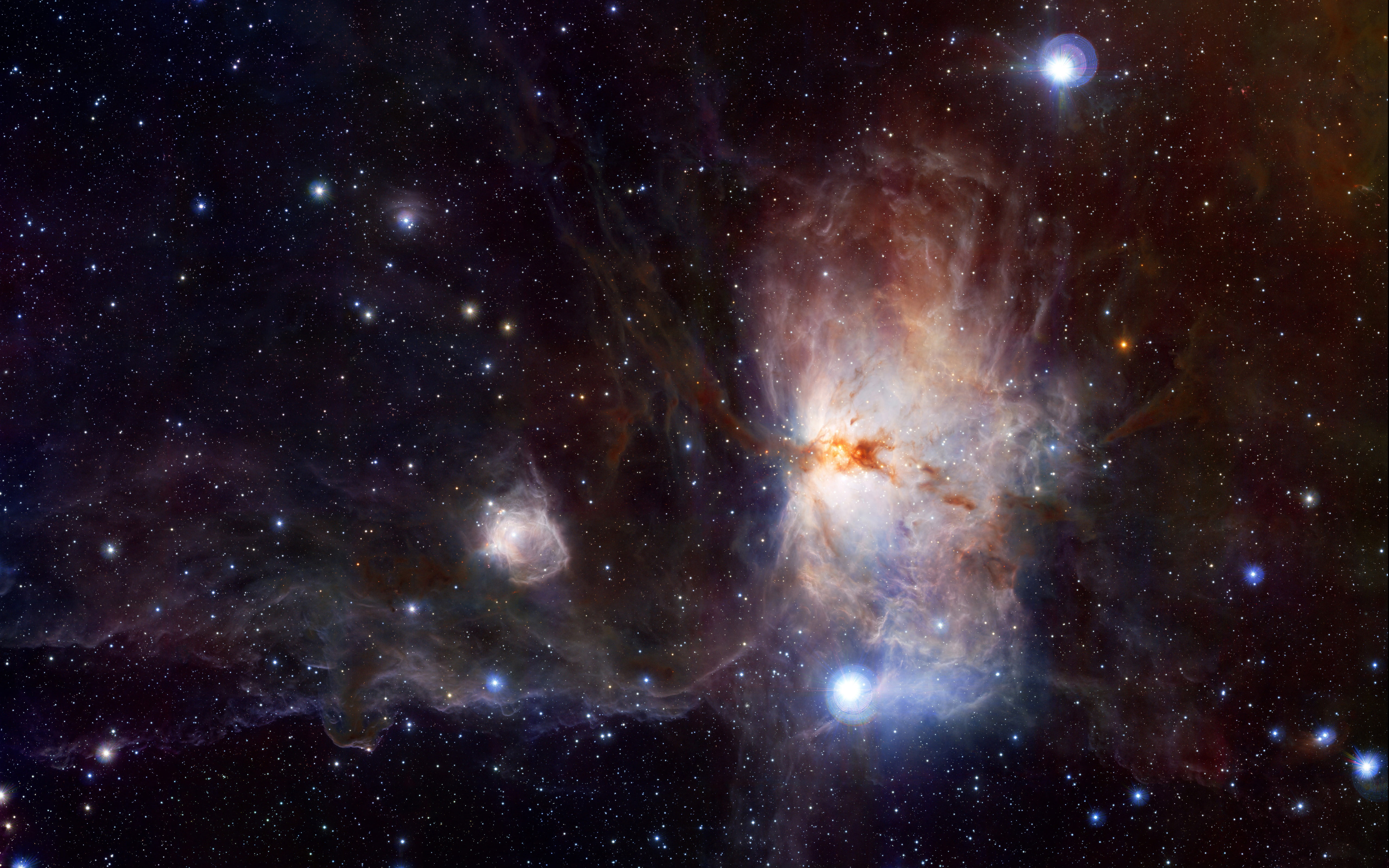 5K, Orion, stars, nebula, NGC 2024, HD Wallpaper