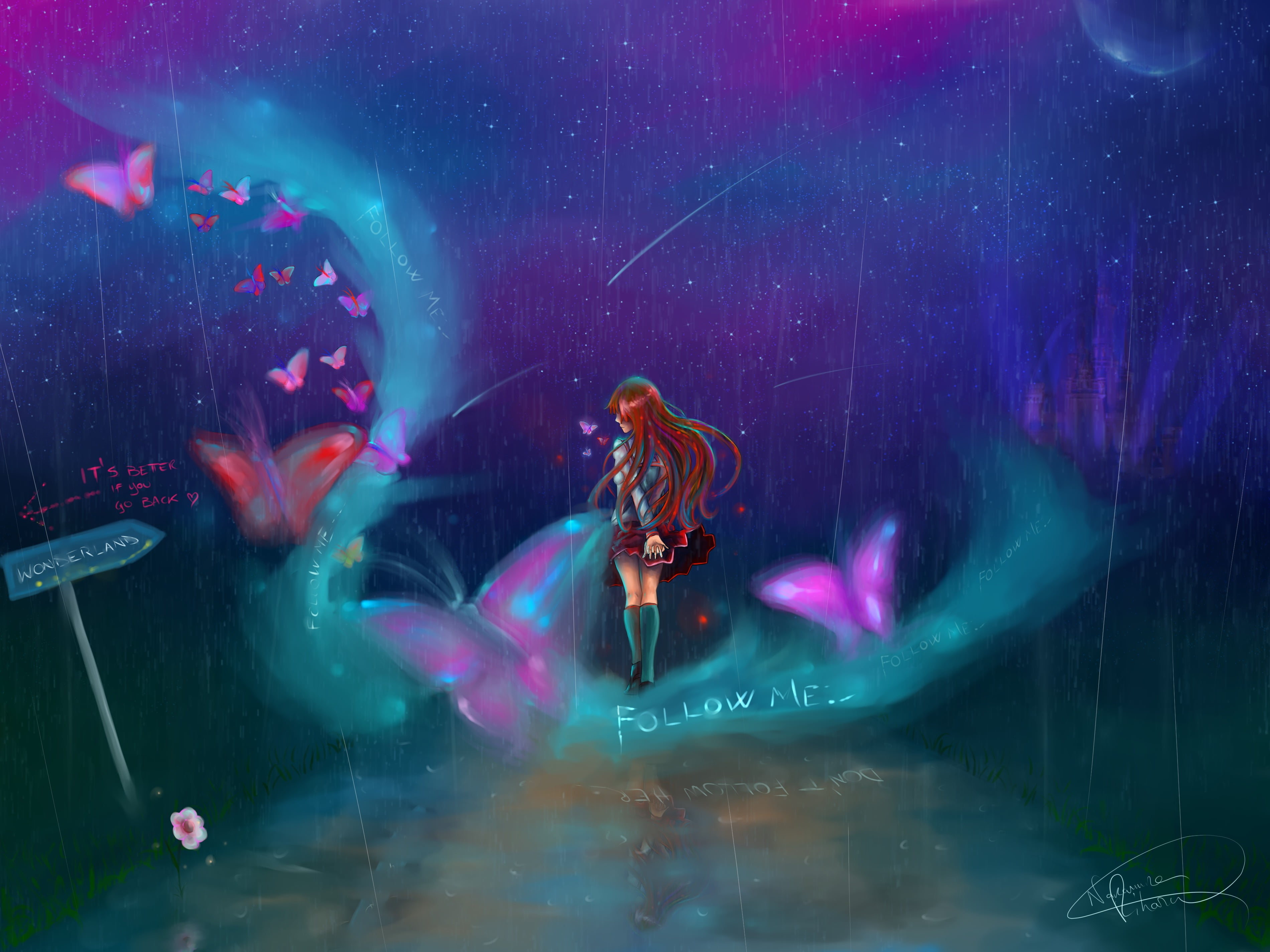exploration, arts culture and entertainment, underwater, adult, water, one person, painting, night, multi colored, sport, young adult, 2K, stars, Gabrielle Ragusi, HD Wallpaper
