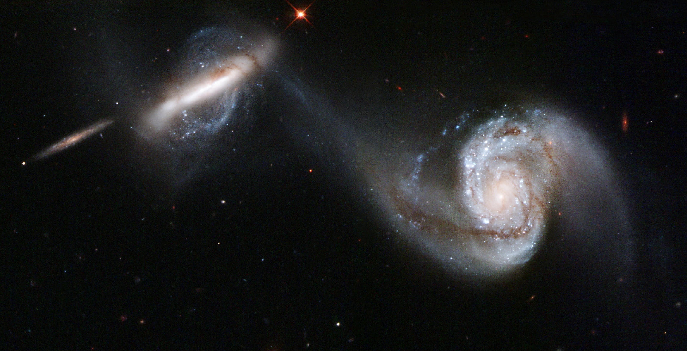 galaxies, interacting, 1080P, x, space, arp, art, hd, HD Wallpaper