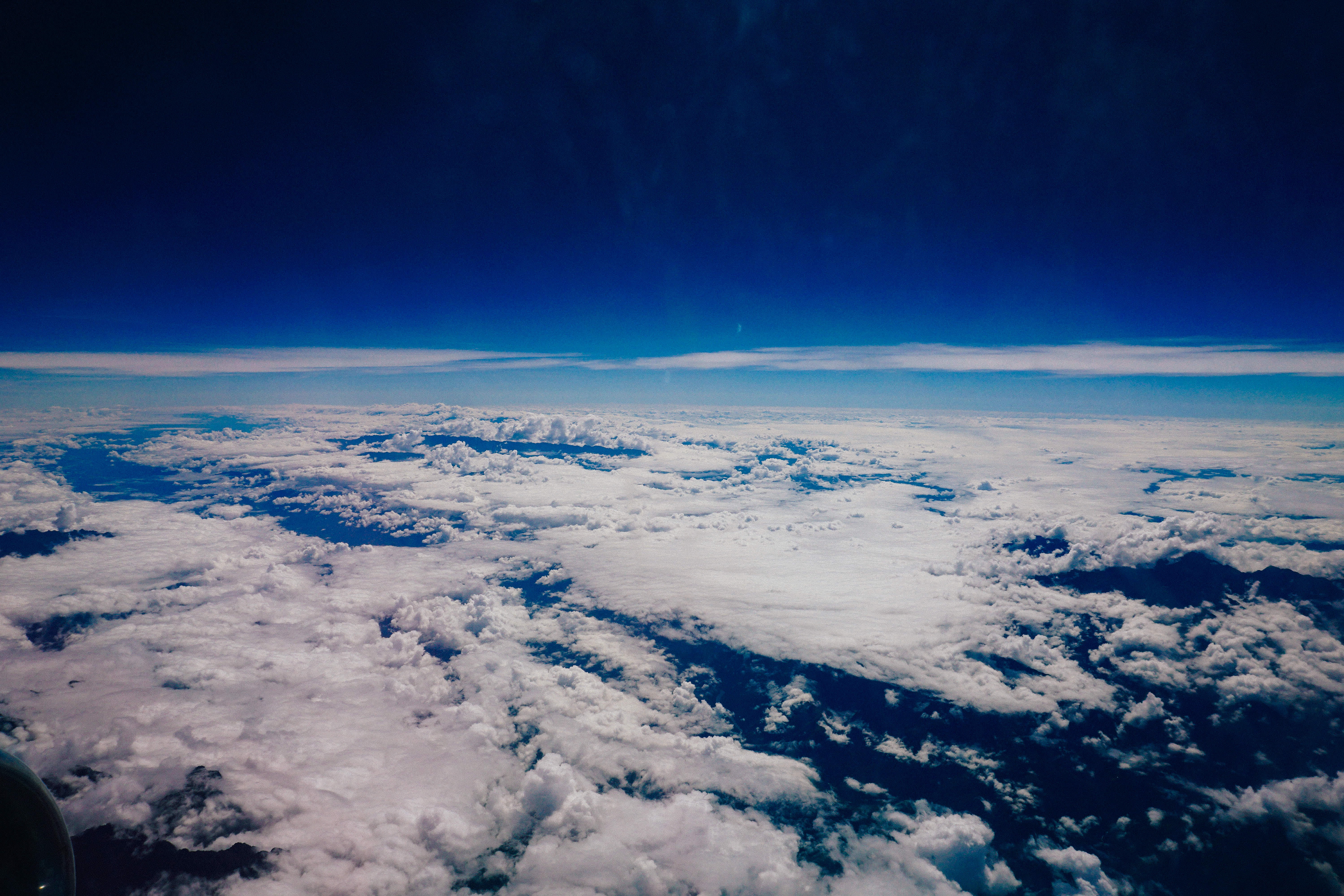 outdoors, sky, planet - space, atmosphere, outside, high up, scenics - nature, tranquility, blue, 5K, above, dark, backgrounds, wind, nature, beauty in nature, HD Wallpaper