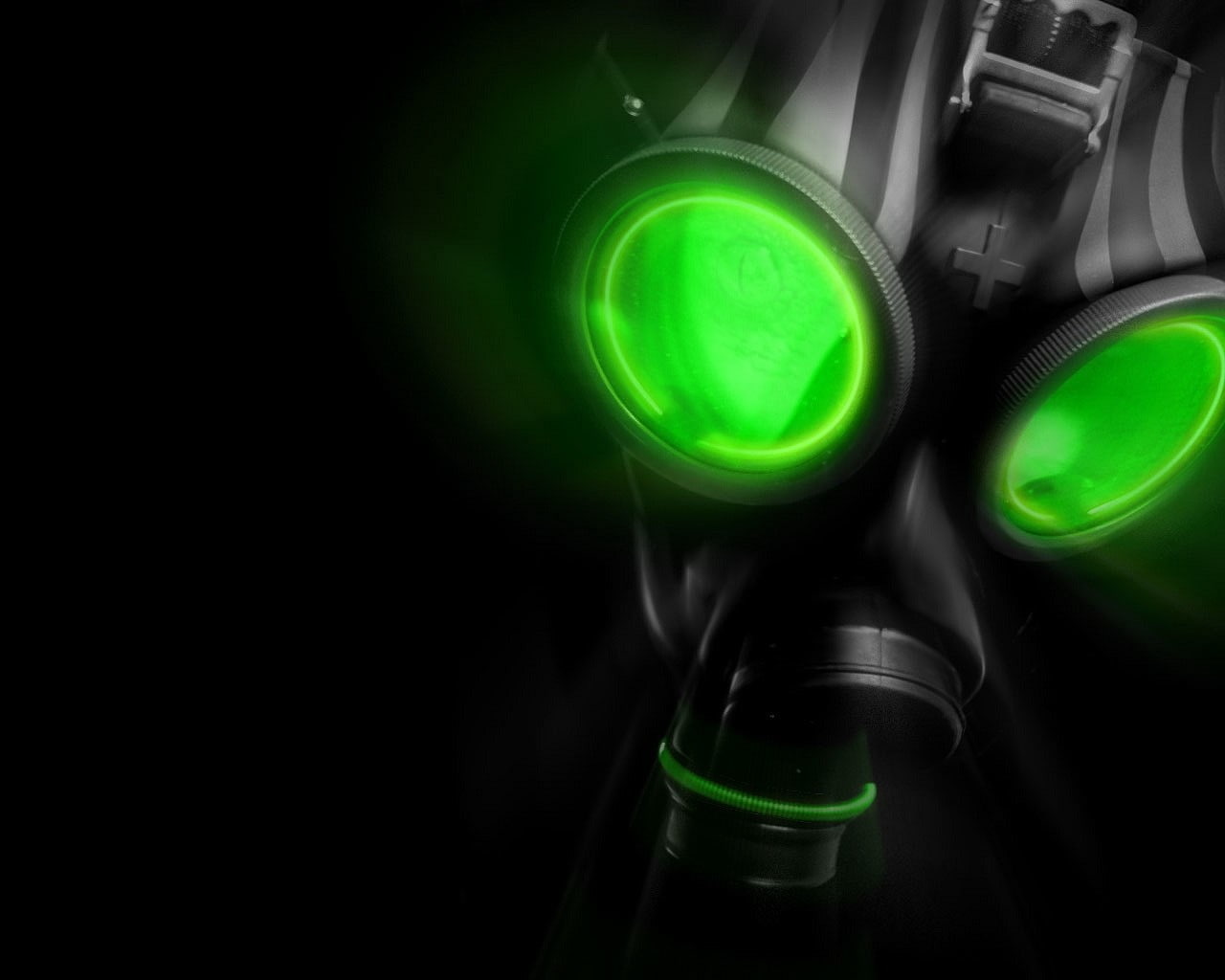 healthcare and medicine, lighting equipment, saturated color, glass - material, green light, studio shot, chemistry, 720P, no people, Light, Gas mask, HD Wallpaper