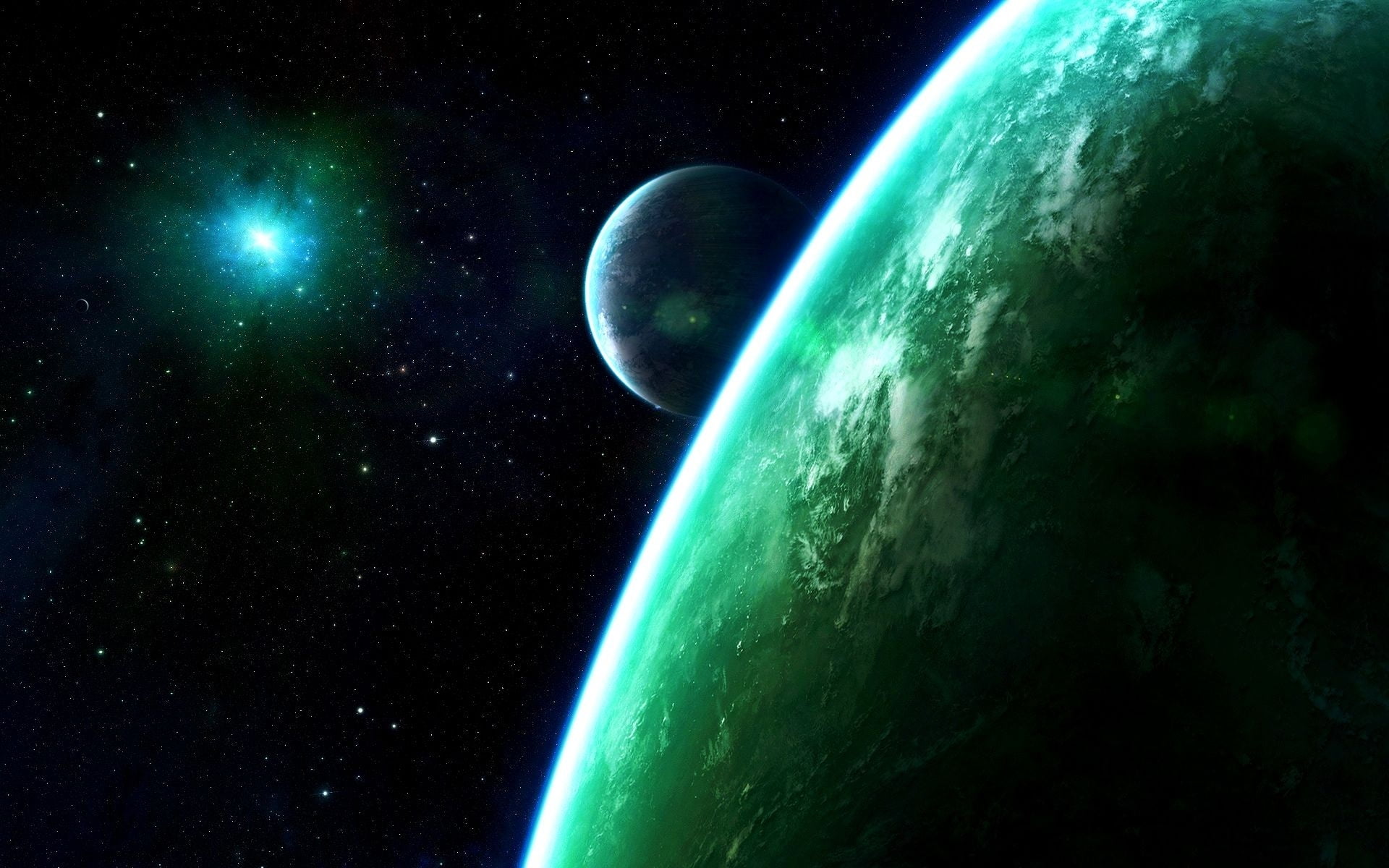no people, stars, power in nature, futuristic, earth, nature, atmosphere, a supernova explosion, planet, space, astronomy, the universe, satellite view, HD Wallpaper