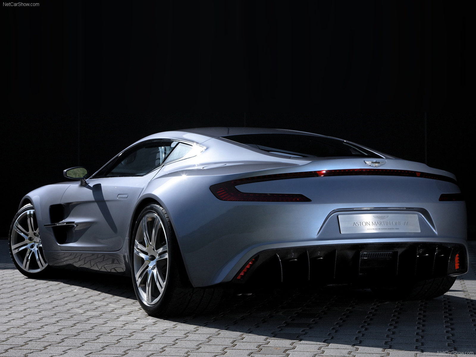 720P, land vehicle, sports car, retro styled, One-77, no people, dark, mode of transportation, white color, red, luxury, Aston Martin, silver cars, copy space, HD Wallpaper