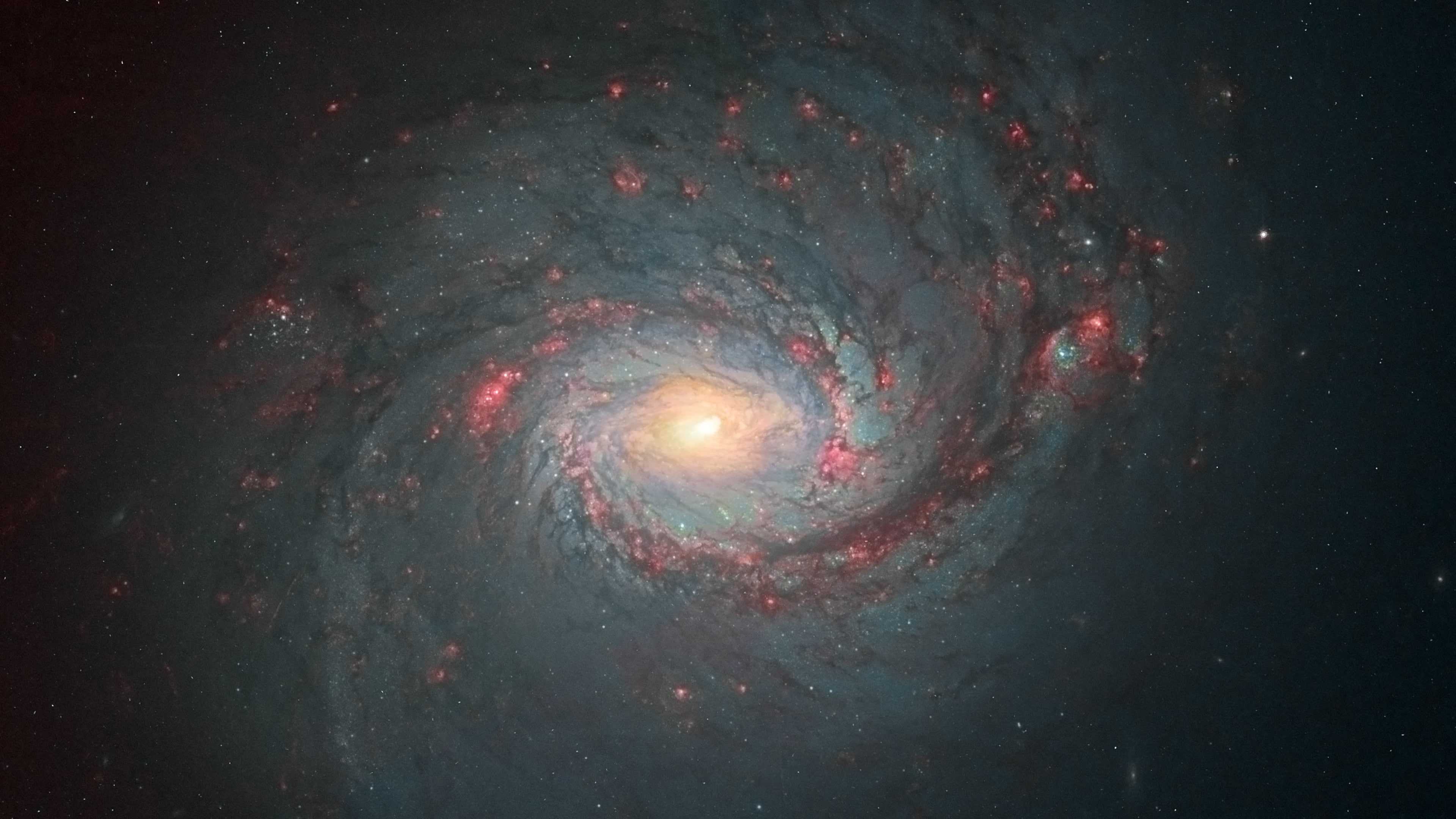 space, galaxy, 4K, spiral galaxy, space art, Messier 77, HD Wallpaper