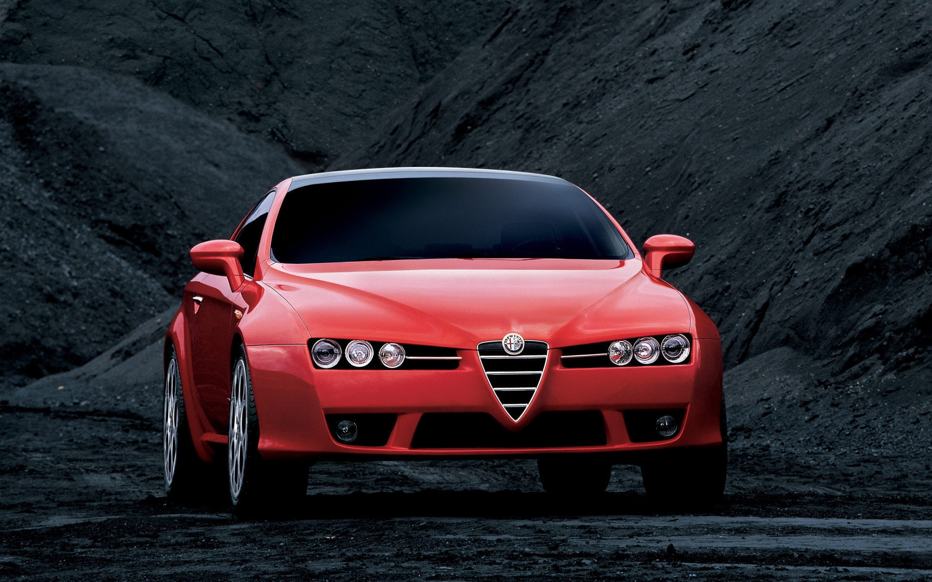 coupe, sport, romeo, alfa, red, 1080P, brera, cars, italy, HD Wallpaper