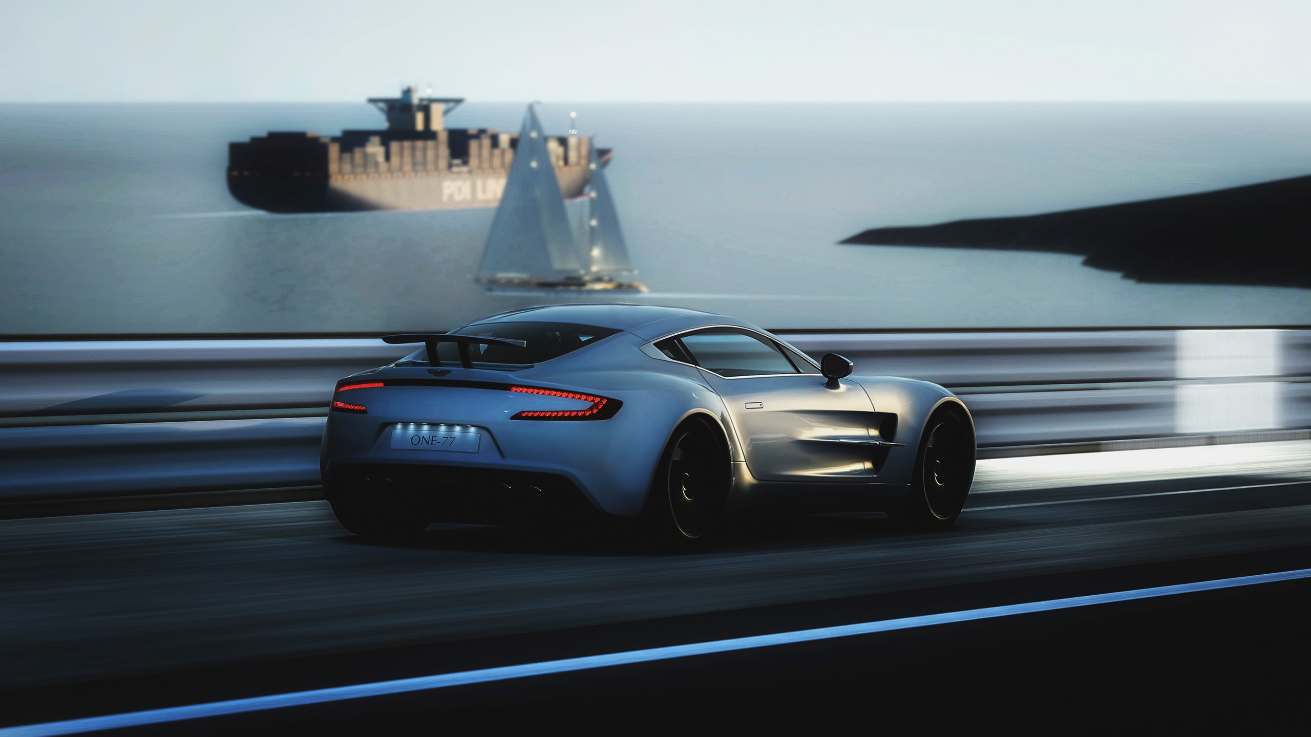 grey, Speed, one, Supercar, Aston, car, Martin, sports, 2K, HD Wallpaper