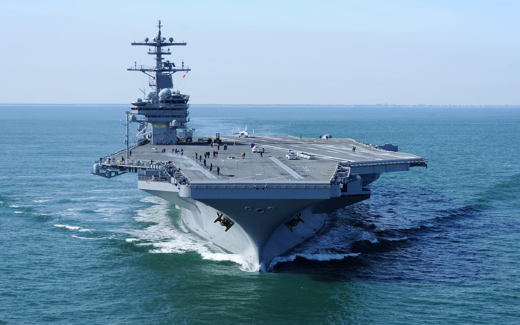 Warship, Warships, USS George H.W. Bush (CVN-77), 720P, Aircraft Carrier, HD Wallpaper