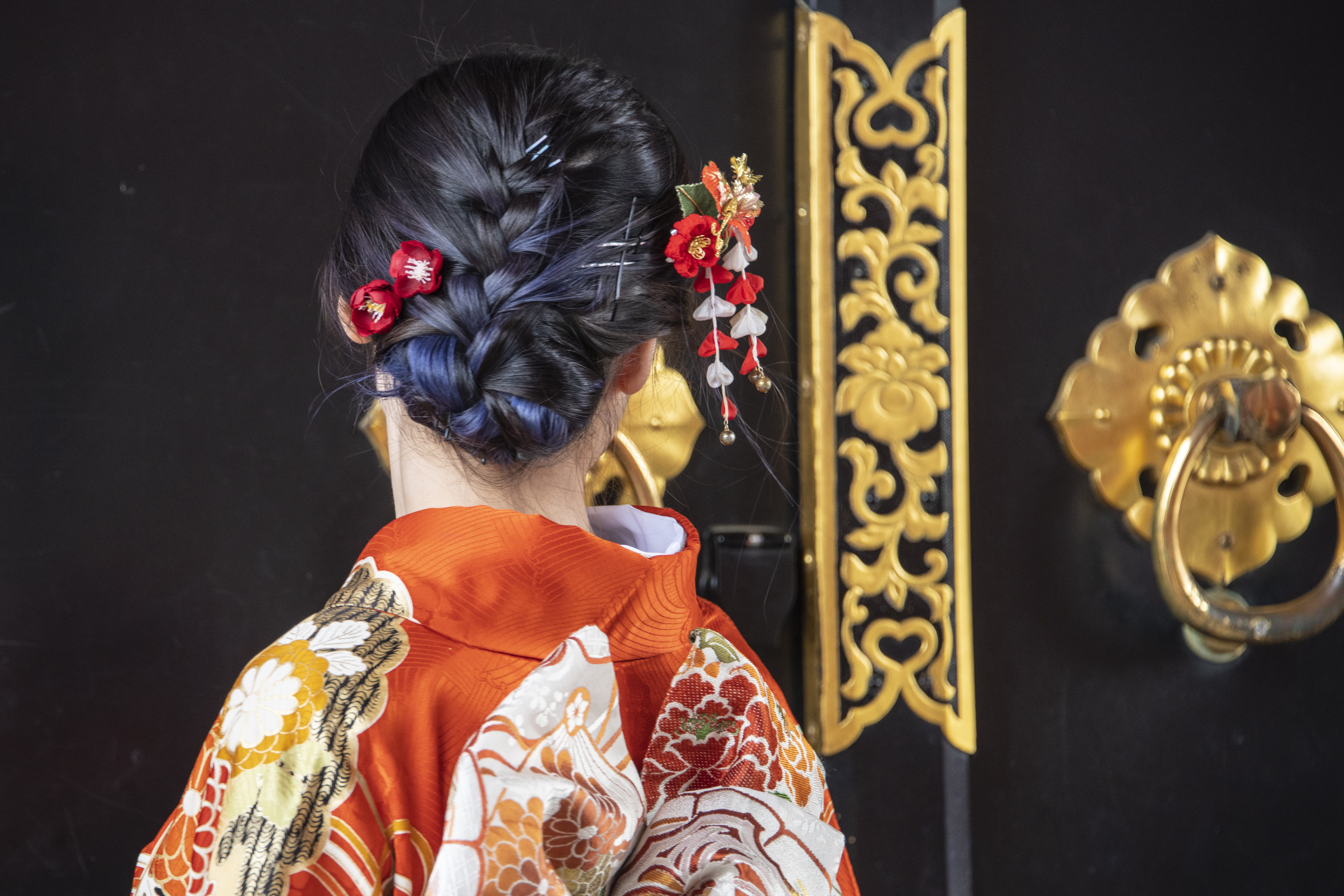 leisure activity, women, Japanese, decoration, fashion, culture, hairstyle, wear, clothing, hair bun, colorful, asian, colors, hair, woman, one person, HD Wallpaper