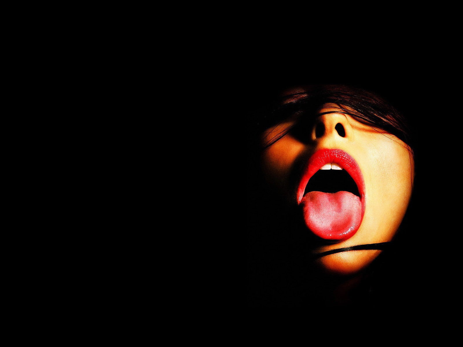 women, face, tongues, innuendo, 720P, HD Wallpaper