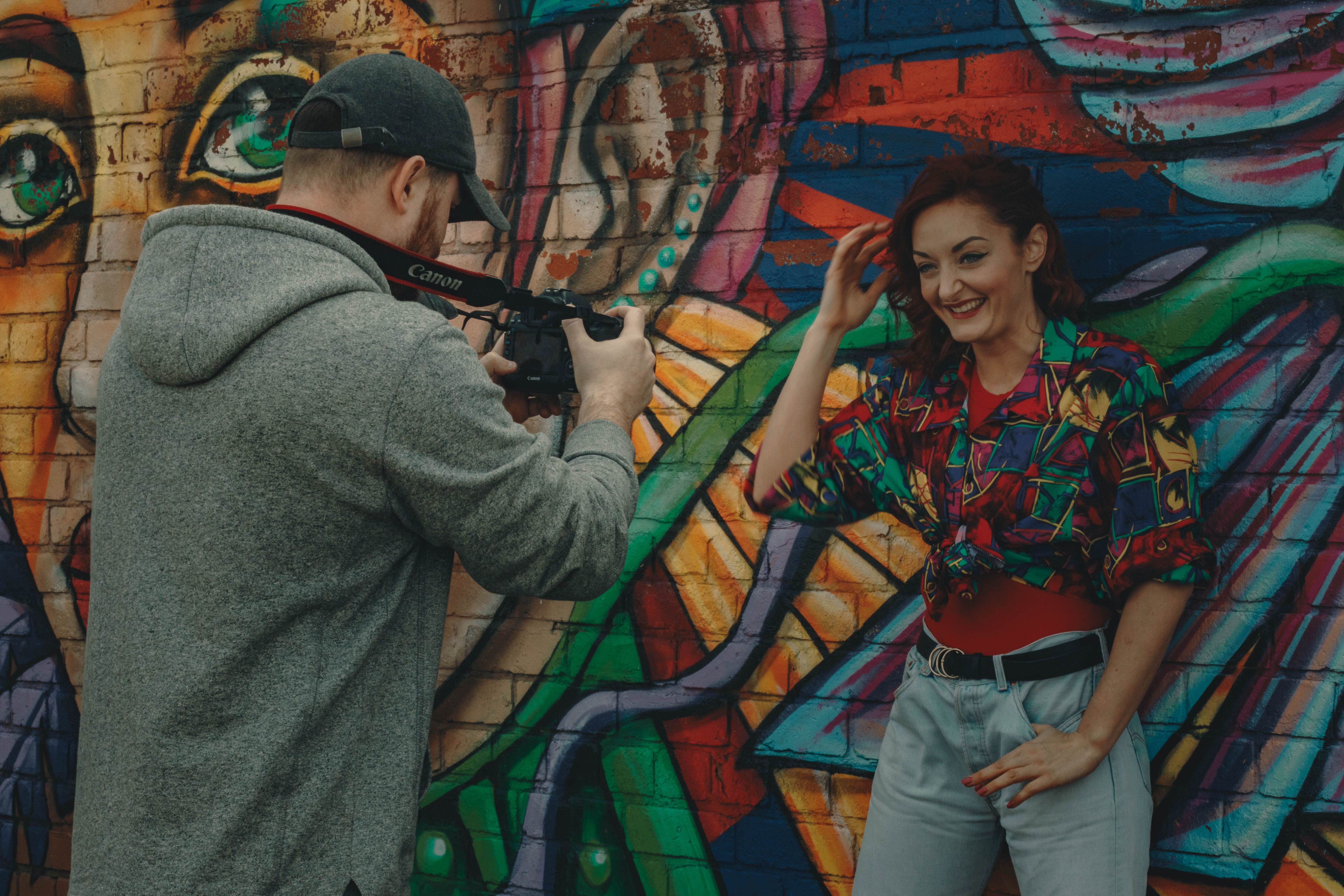 emotion, happiness, shoot, clothing, teenager, couple - relationship, person, three quarter length, women, canon, video, young men, human, togetherness, HD Wallpaper