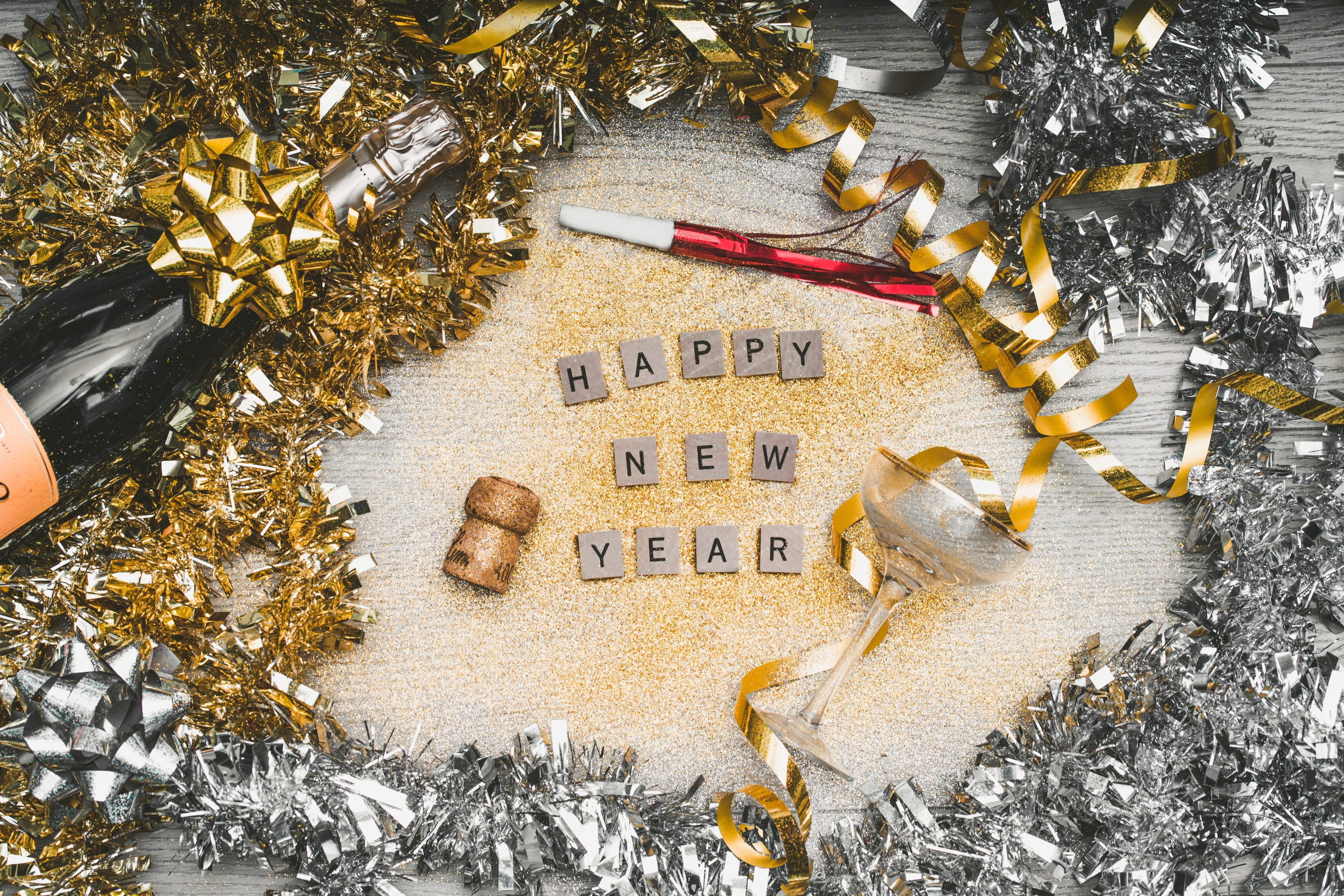 indoors, celebration, gold, gold Colored, table, shiny, holiday, christmas tree, nature, letters, craft, gift, western script, creativity, directly above, HD Wallpaper