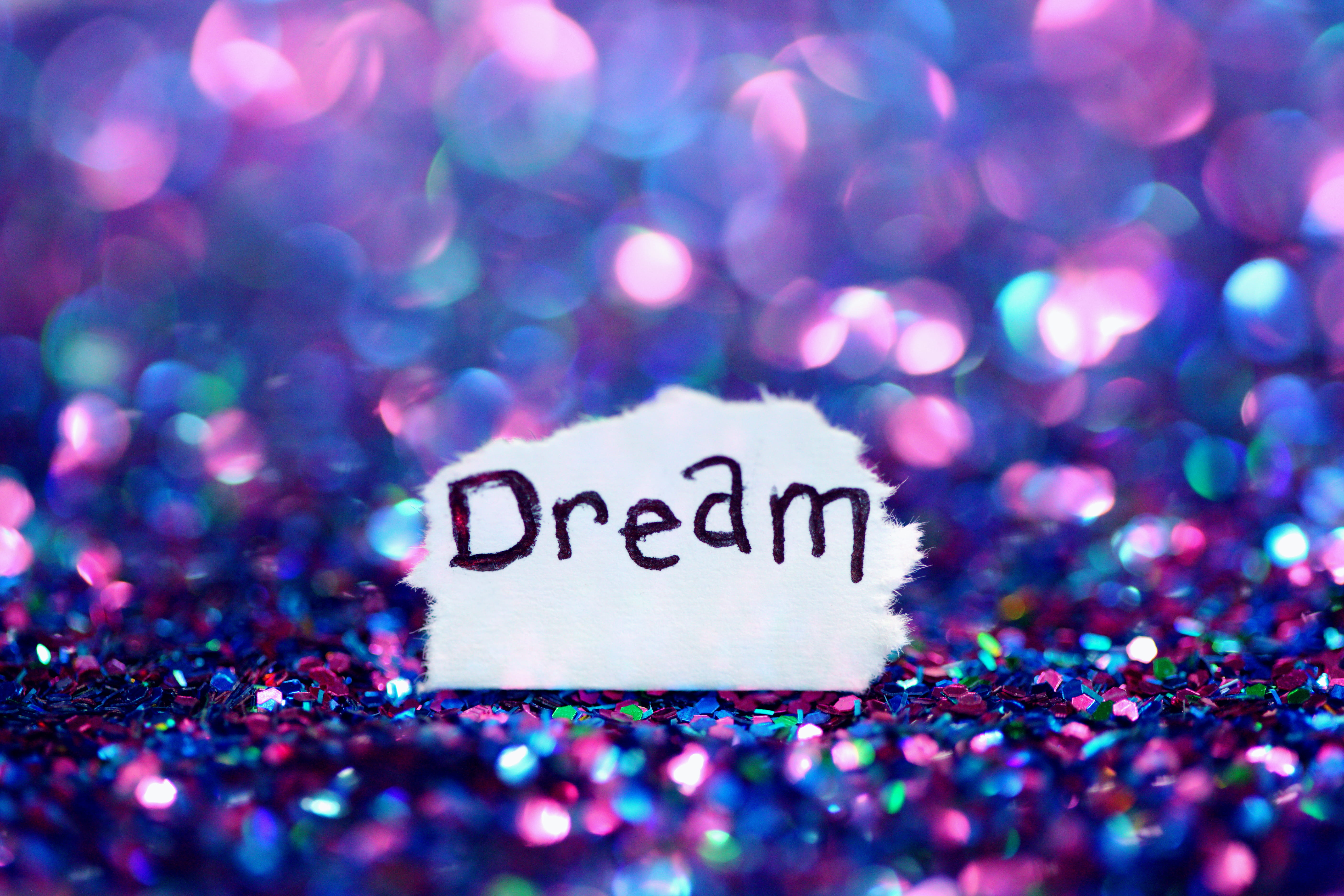 communication, bokeh, event, dream, glittery, words, confetti, simple, fantasy, shimmer, excitement, selective focus, text, message, note, signage, glitter, HD Wallpaper